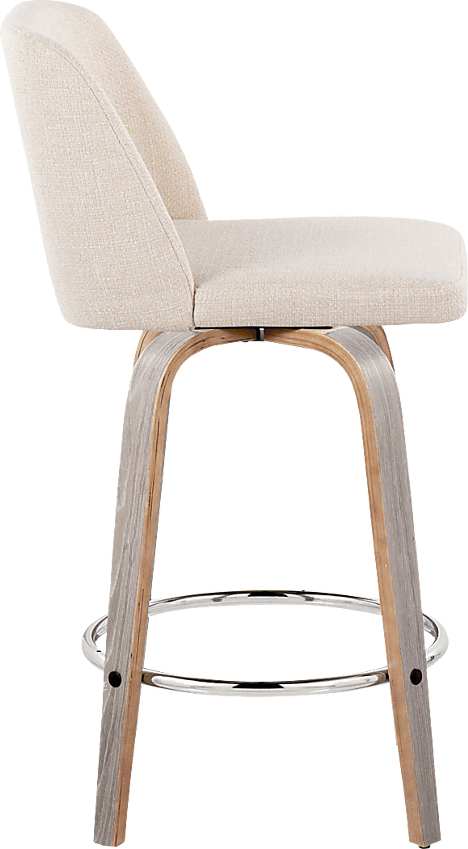 Wymering IV Cream Swivel Counter Height Stool, Set of 2 - Image 4