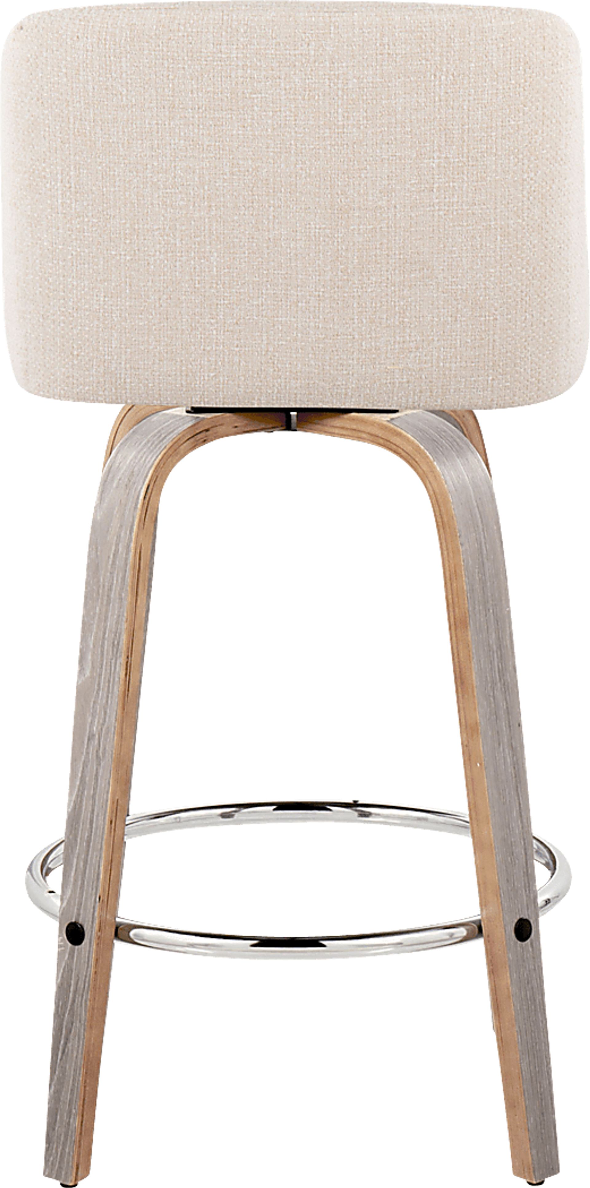 Wymering IV Cream Swivel Counter Height Stool, Set of 2 - Image 6