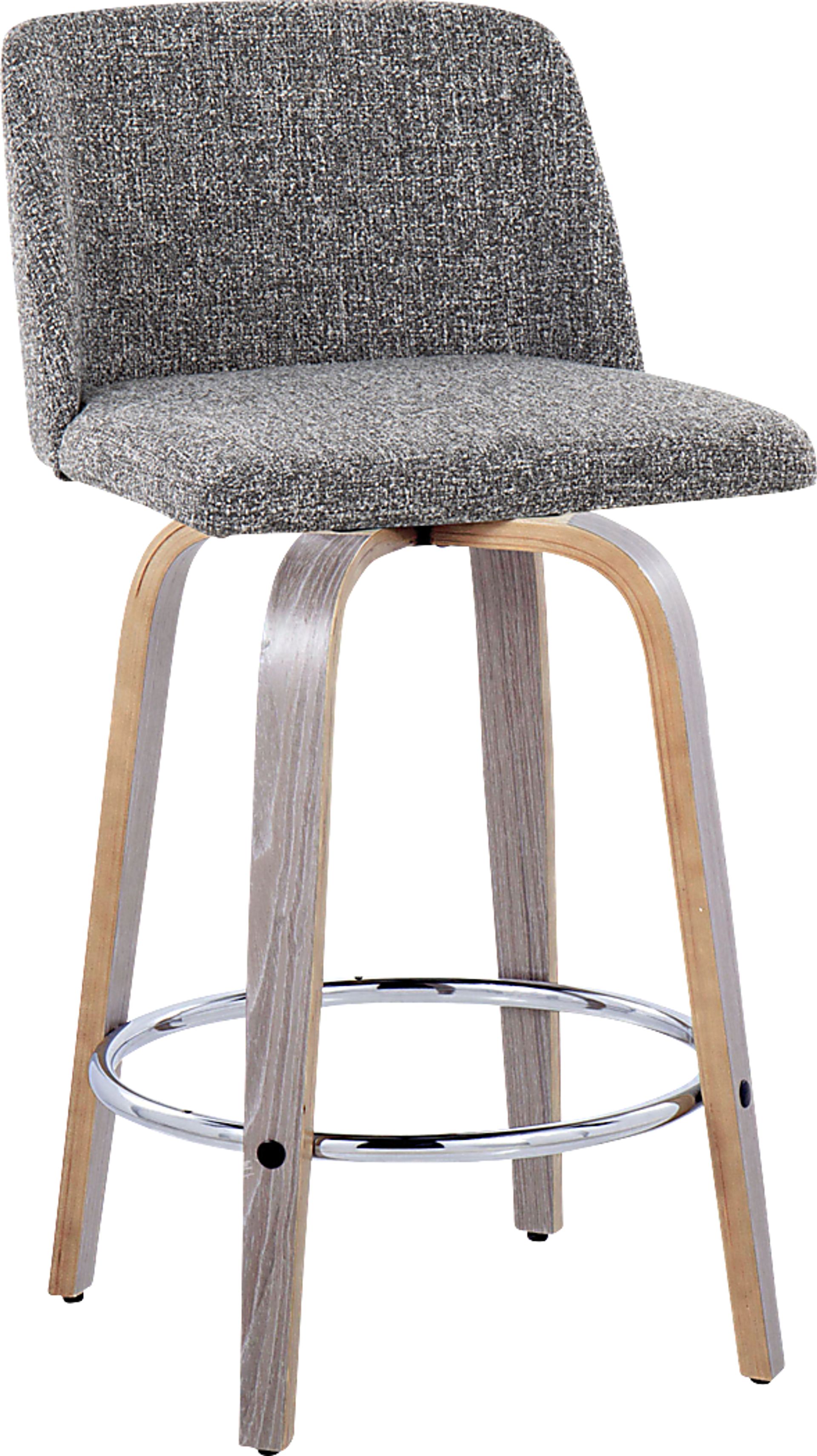 Wymering IV Gray Swivel Counter Height Stool, Set of 2 - Image 3