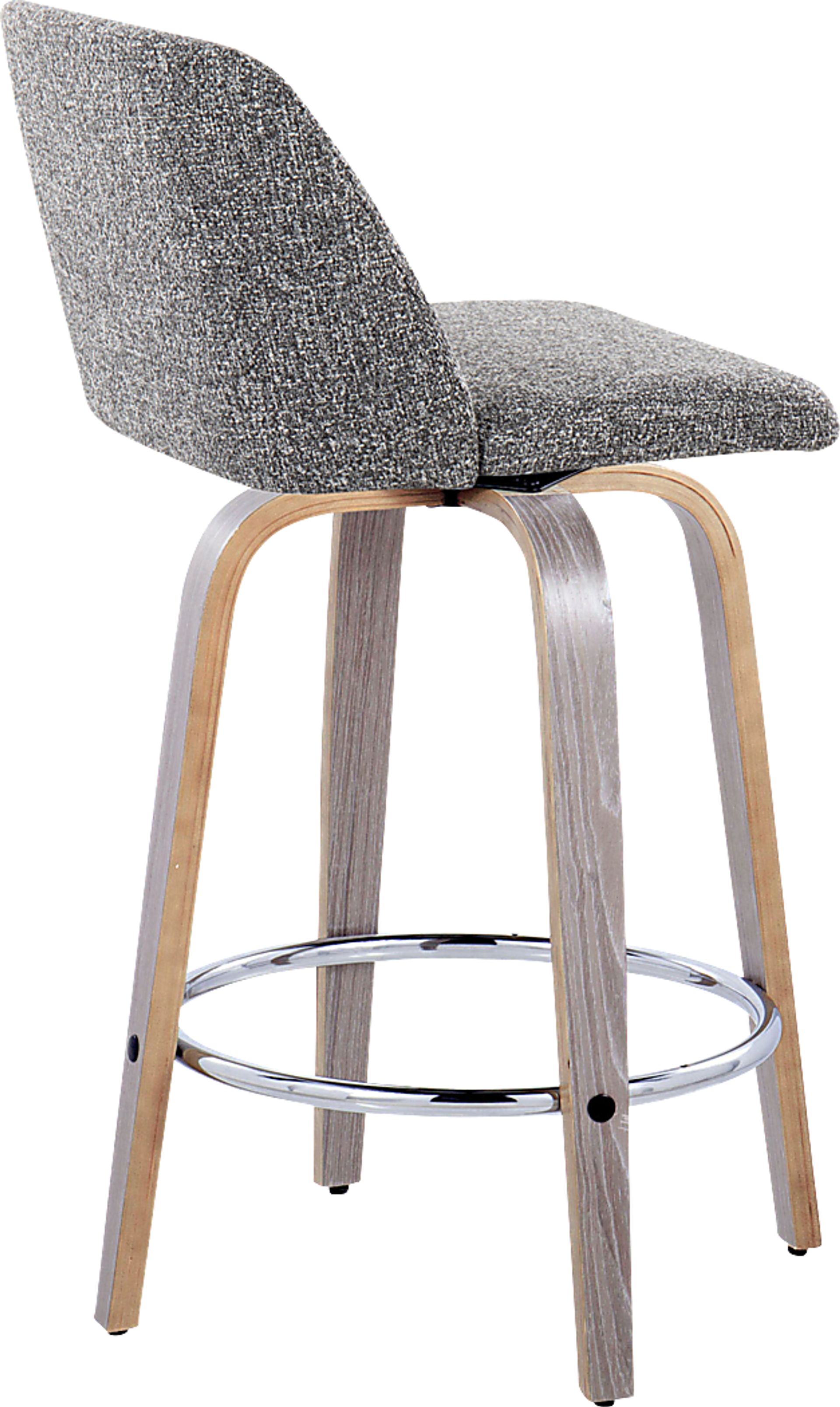 Wymering IV Gray Swivel Counter Height Stool, Set of 2 - Image 5