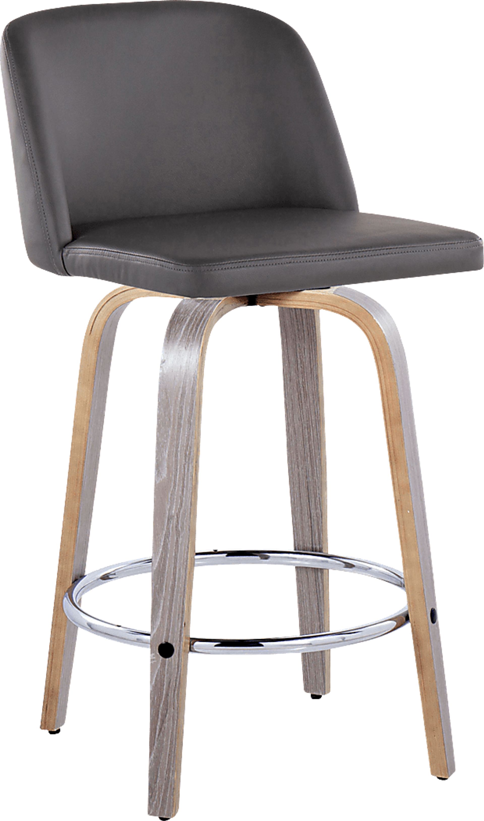 Wymering IV Gray Swivel Counter Height Stool, Set of 2 - Image 3