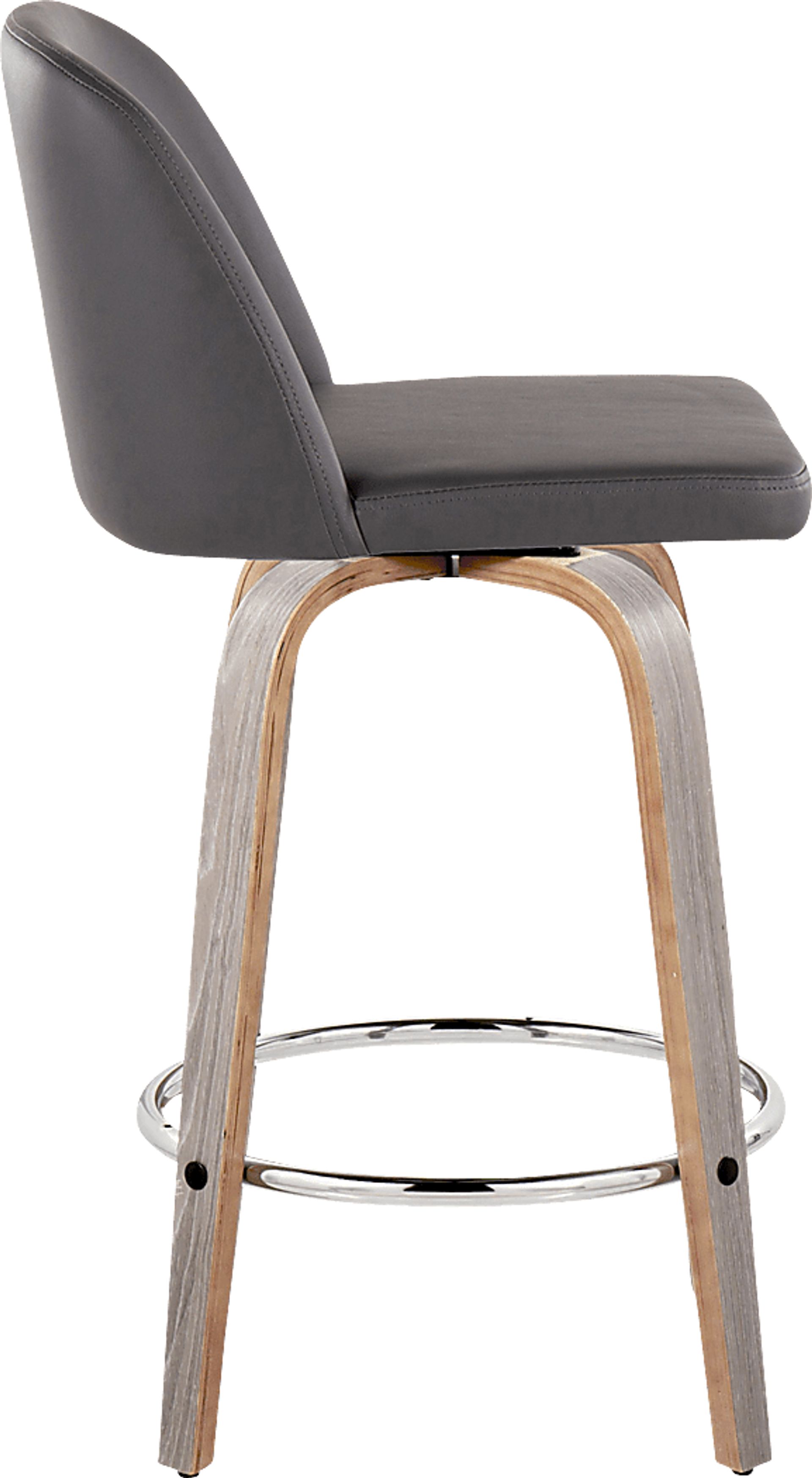 Wymering IV Gray Swivel Counter Height Stool, Set of 2 - Image 4