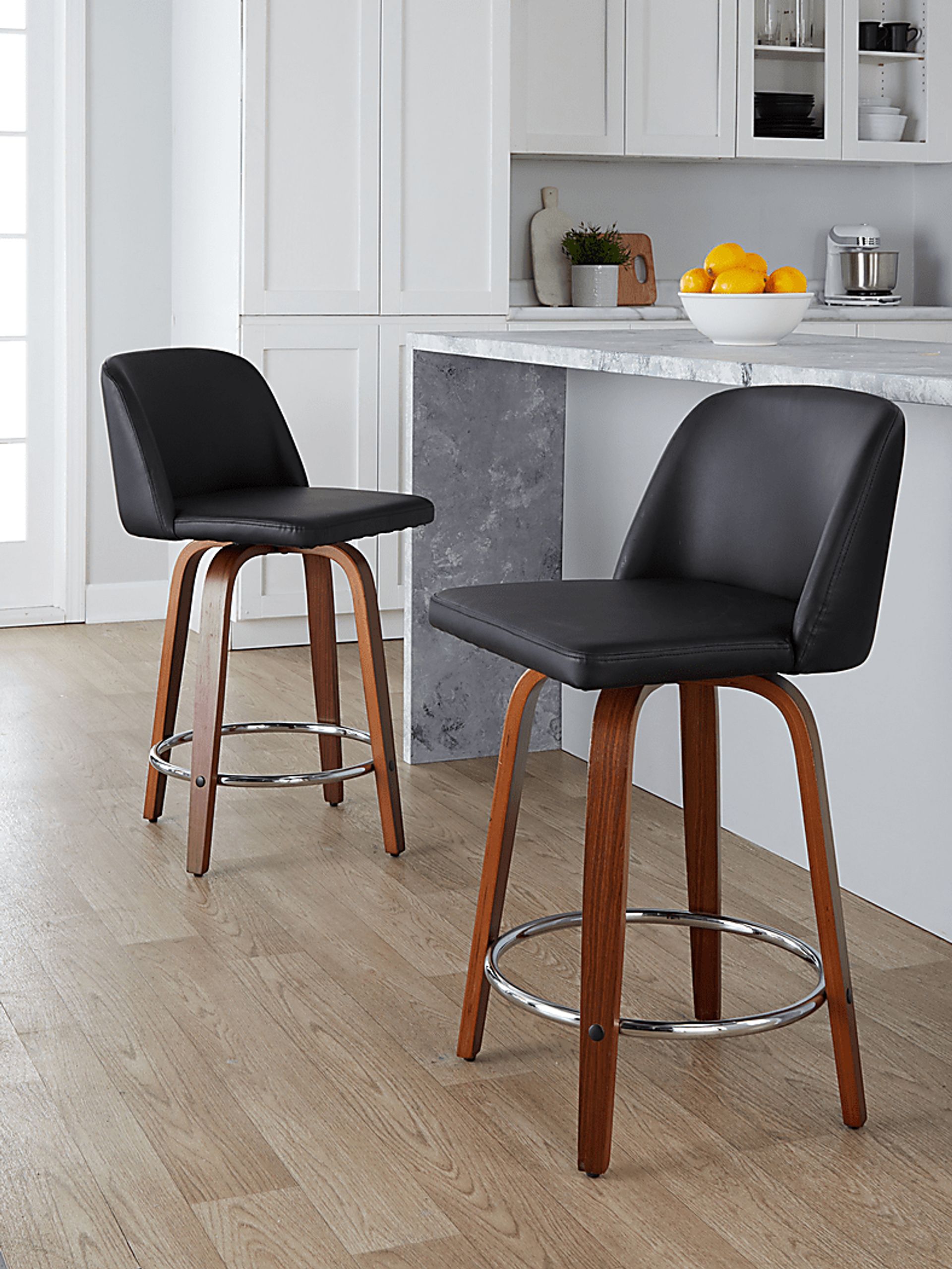 Wymering IX Black Swivel Counter Height Stool, Set of 2 - Image 4