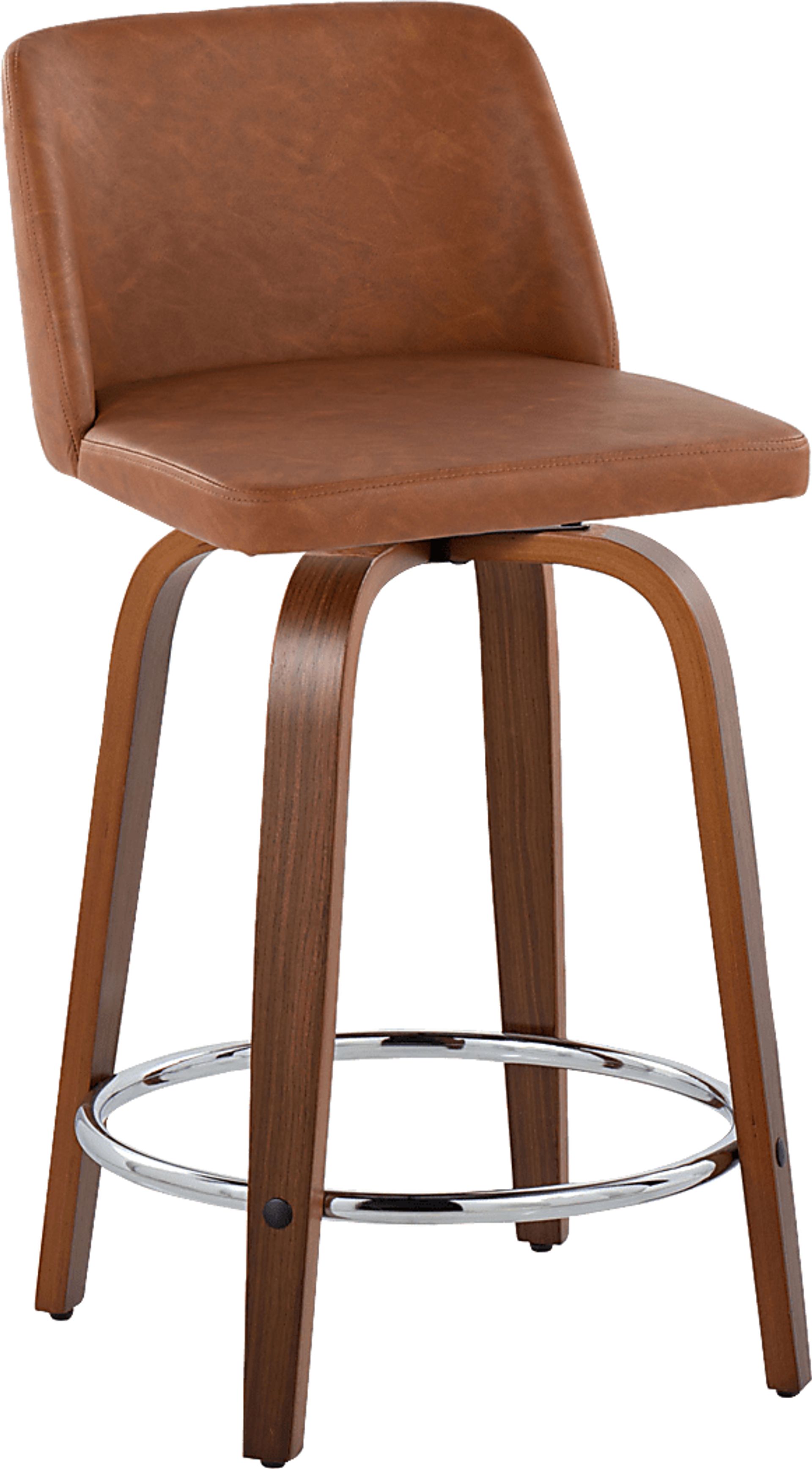 Wymering IX Camel Swivel Counter Height Stool, Set of 2 - Image 6