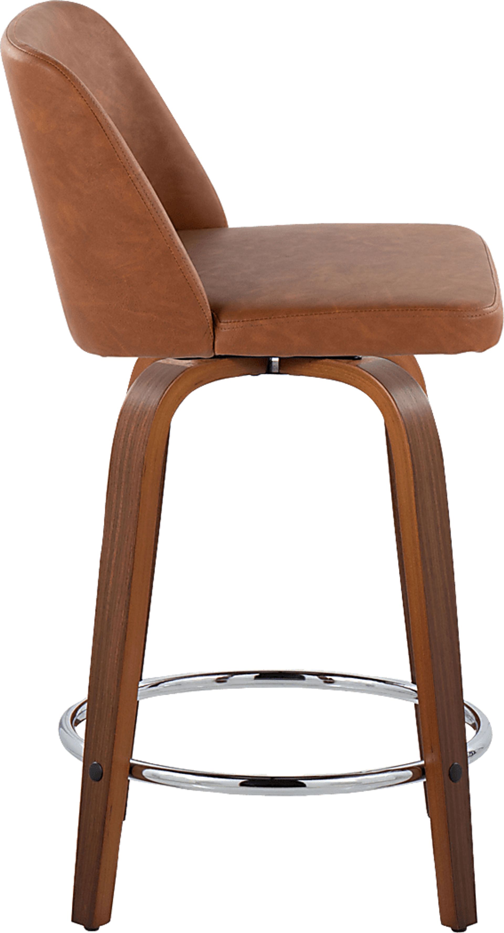 Wymering IX Camel Swivel Counter Height Stool, Set of 2 - Image 7