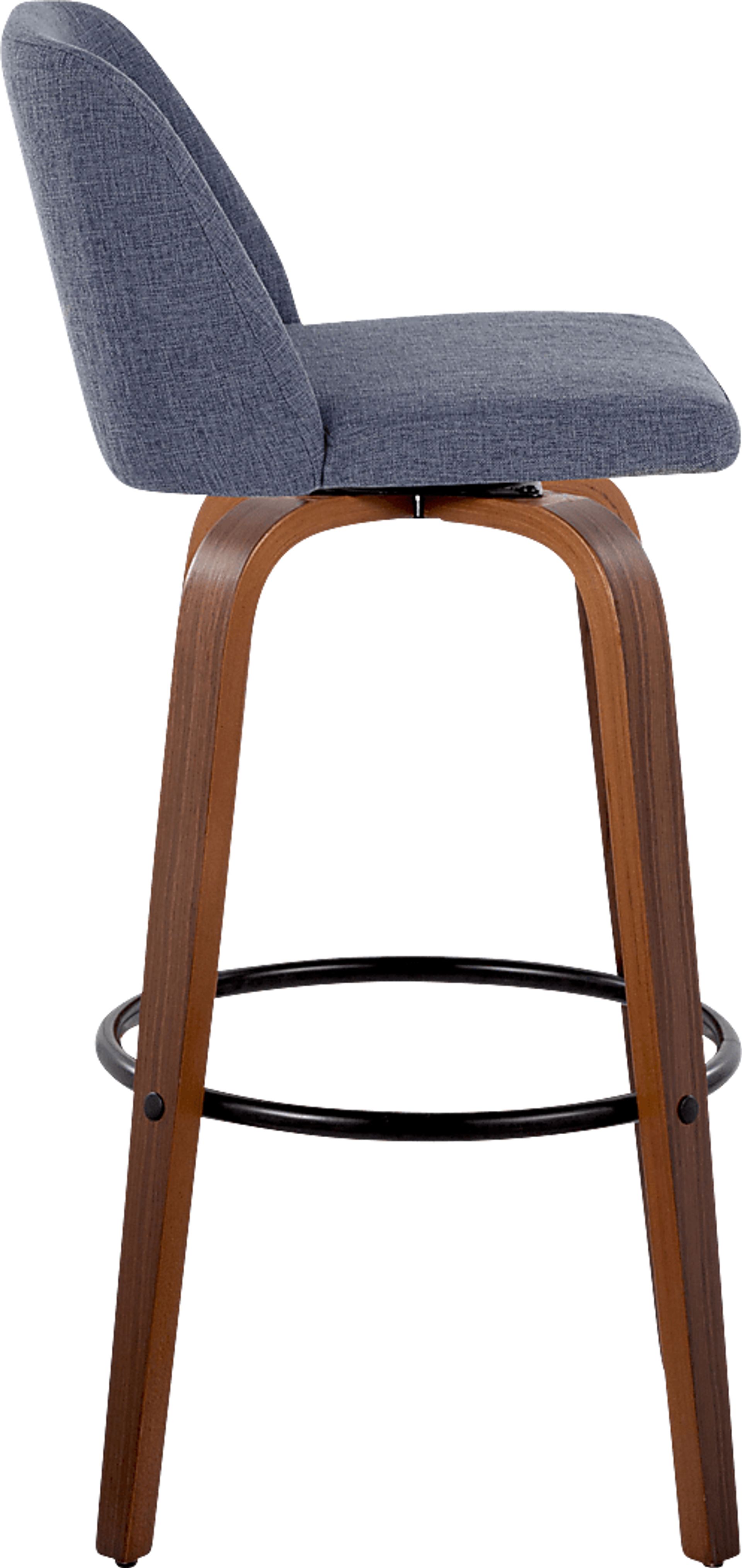 Wymering V Blue Swivel Barstool, Set of 2 - Image 4