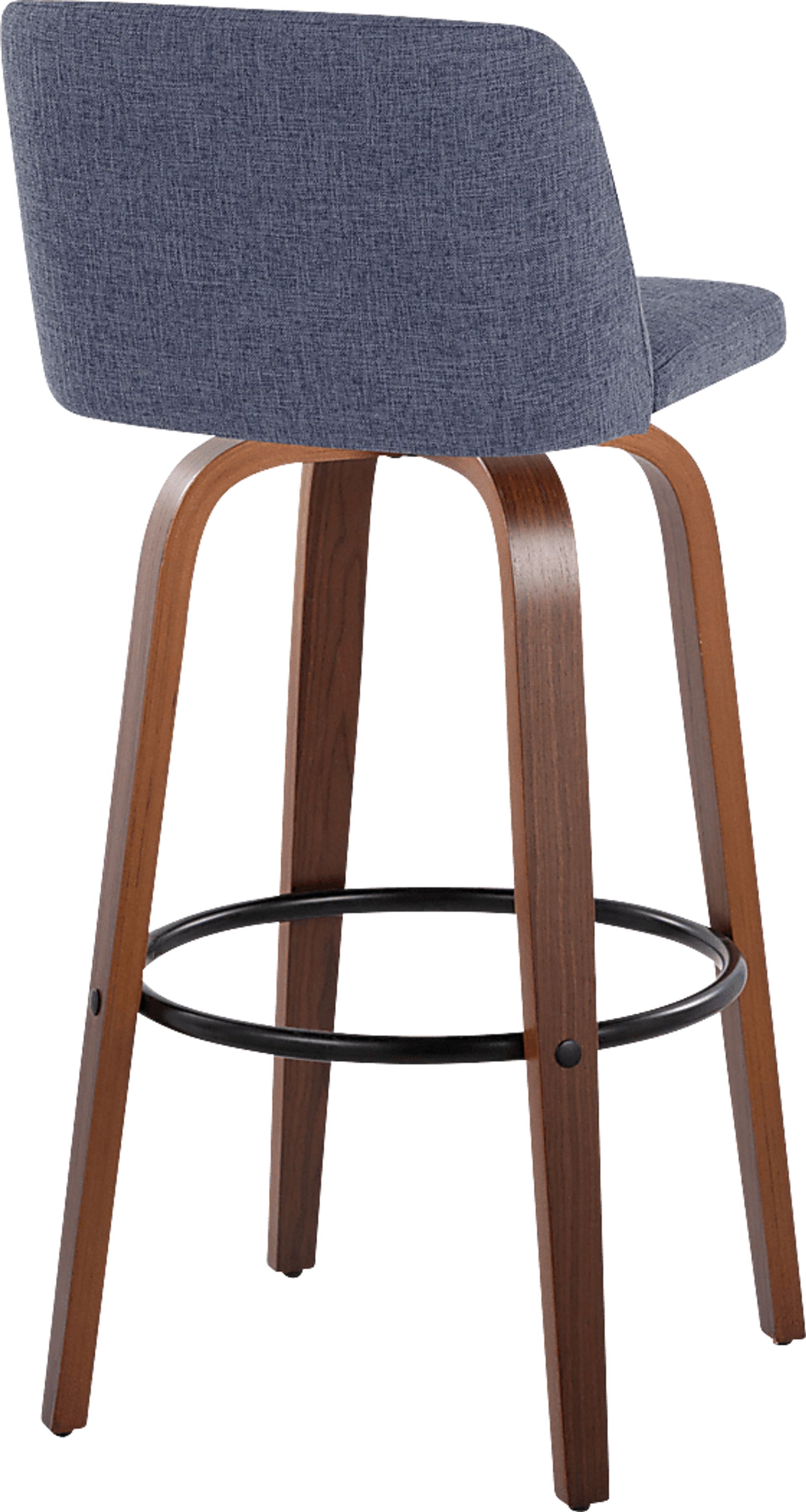 Wymering V Blue Swivel Barstool, Set of 2 - Image 5