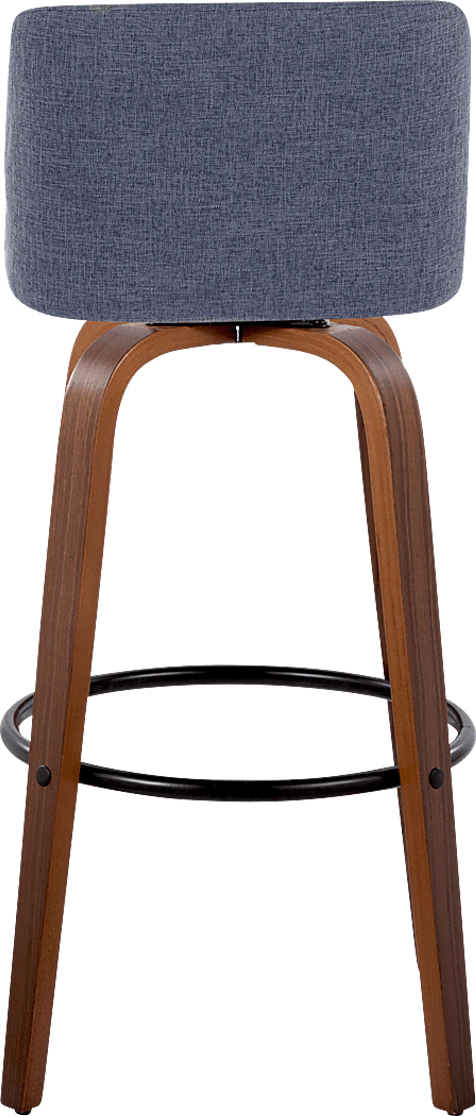 Wymering V Blue Swivel Barstool, Set of 2 - Image 6