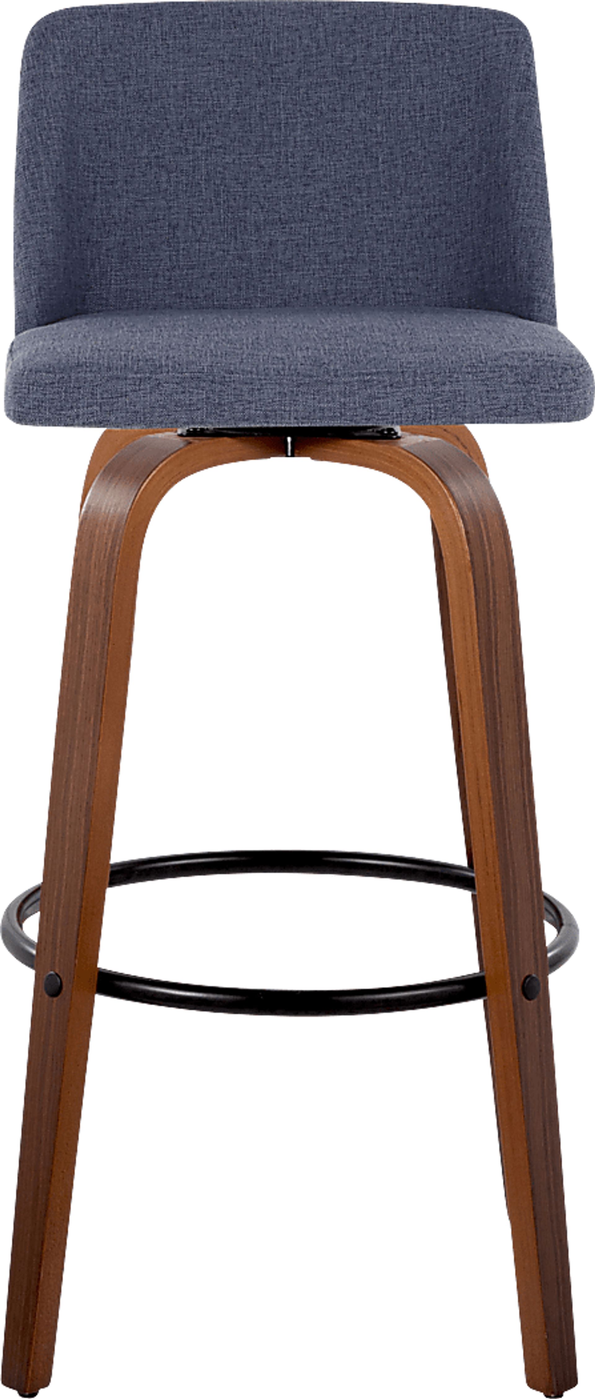 Wymering V Blue Swivel Barstool, Set of 2 - Image 7