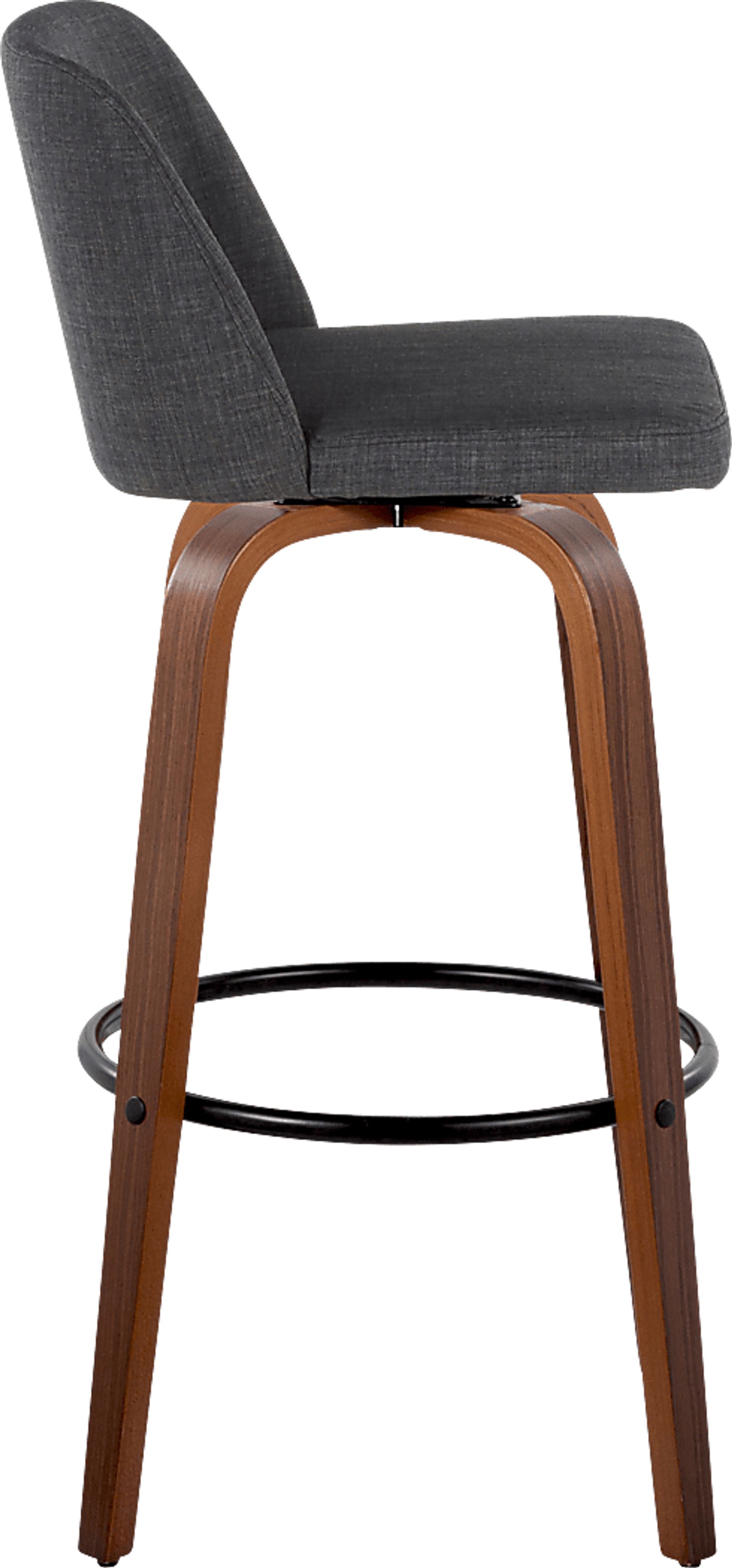 Wymering V Charcoal Swivel Barstool, Set of 2 - Image 4