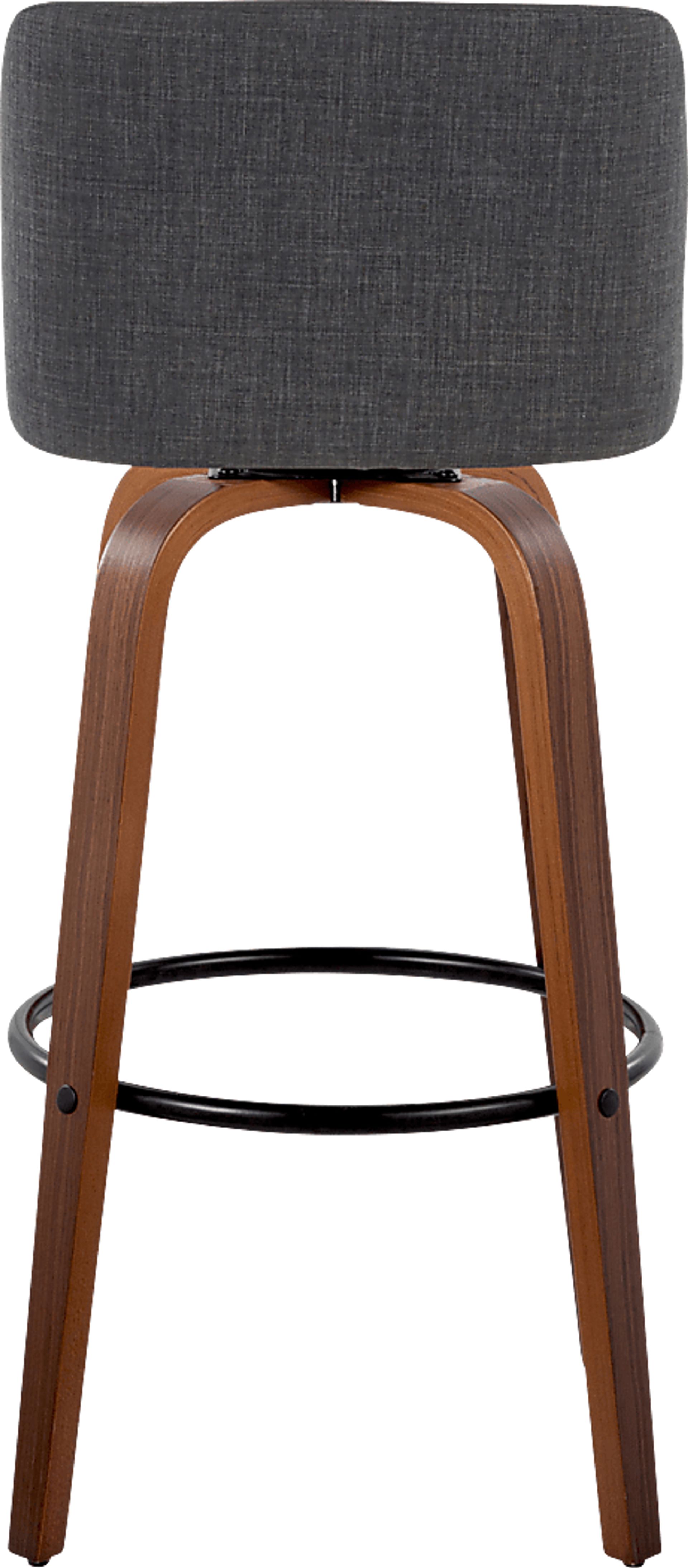 Wymering V Charcoal Swivel Barstool, Set of 2 - Image 6