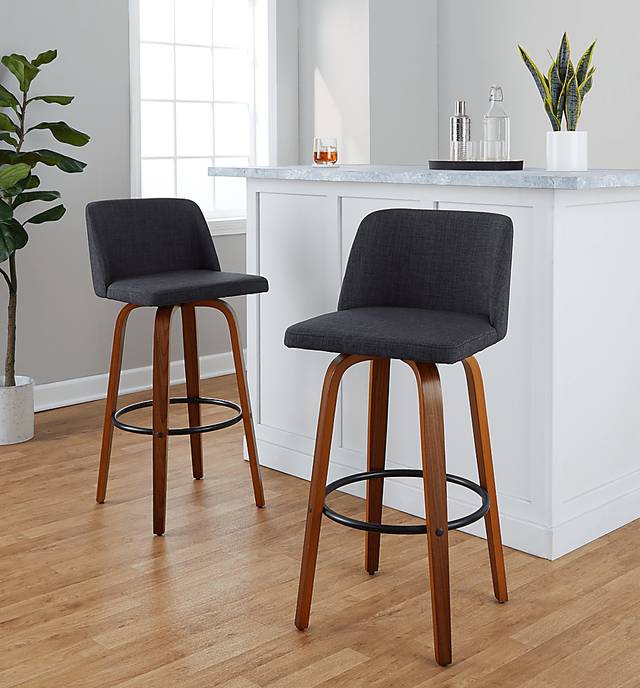 Wymering V Charcoal Swivel Barstool, Set of 2 - Thumbnail - Image 8
