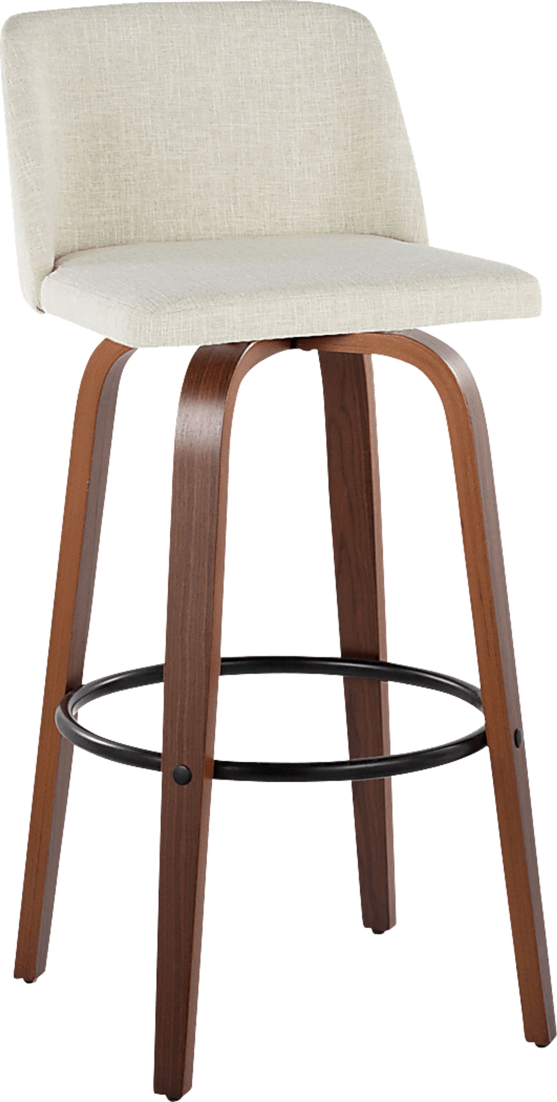 Wymering V Cream Swivel Barstool, Set of 2 - Image 3