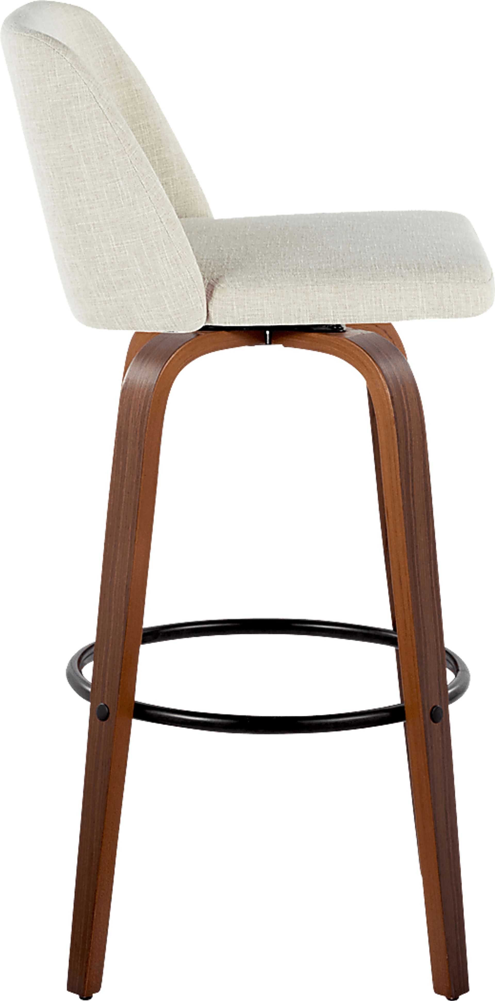 Wymering V Cream Swivel Barstool, Set of 2 - Image 4