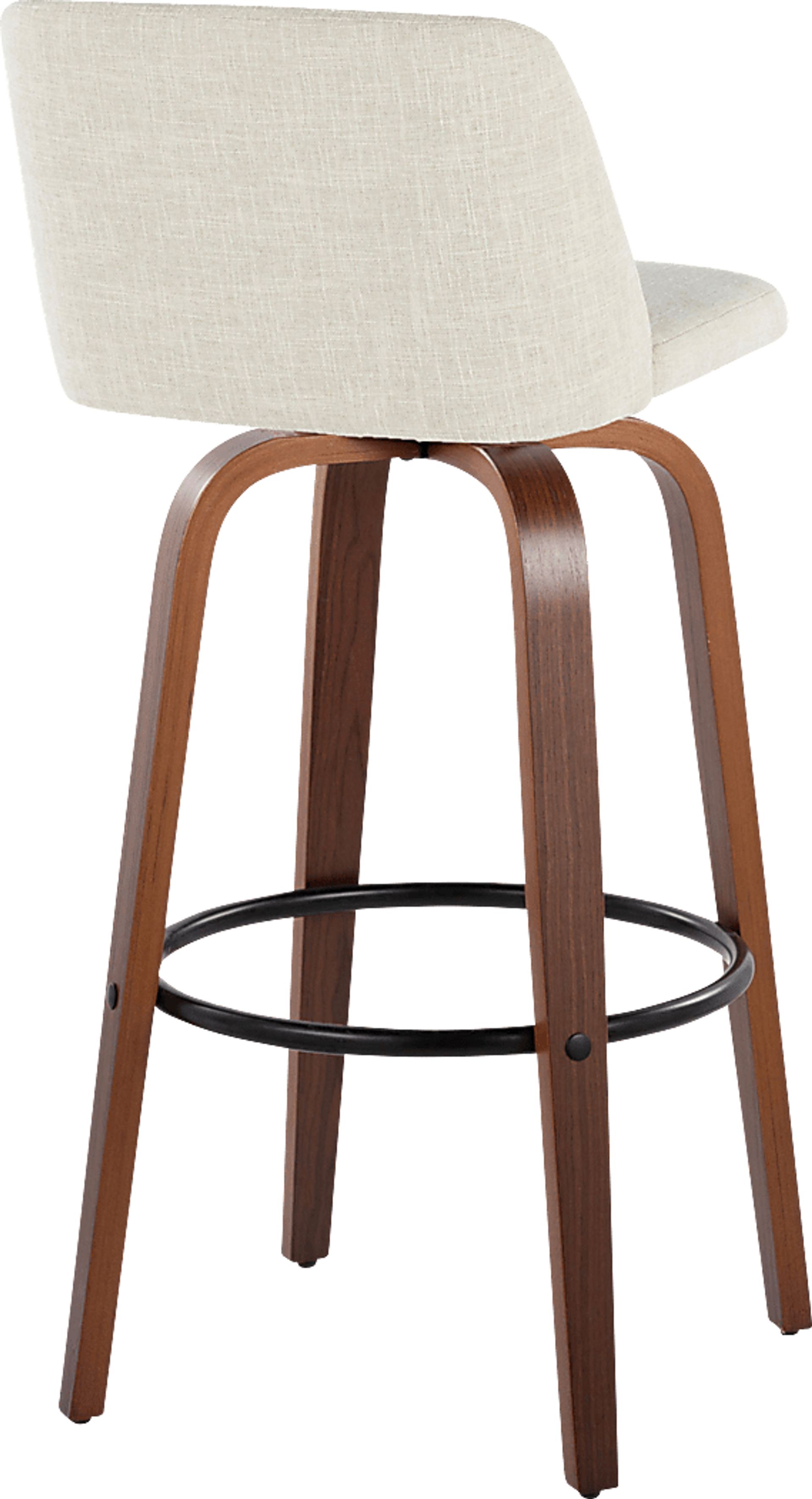 Wymering V Cream Swivel Barstool, Set of 2 - Image 5