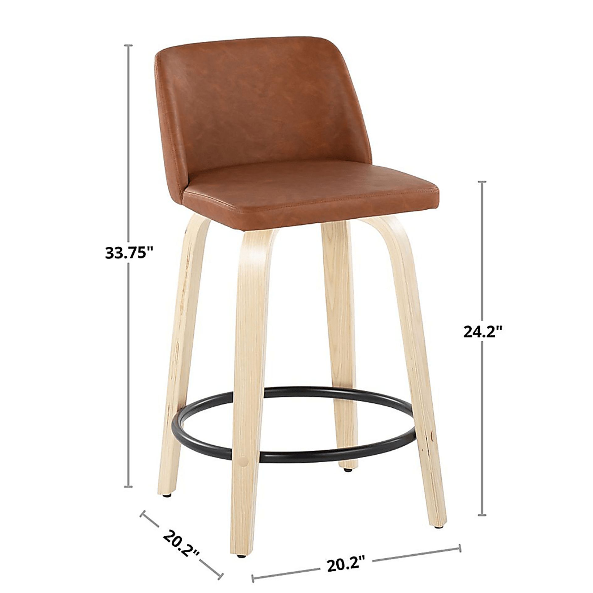 Wymering V Cream Swivel Counter Height Stool, Set of 2 - Image 12