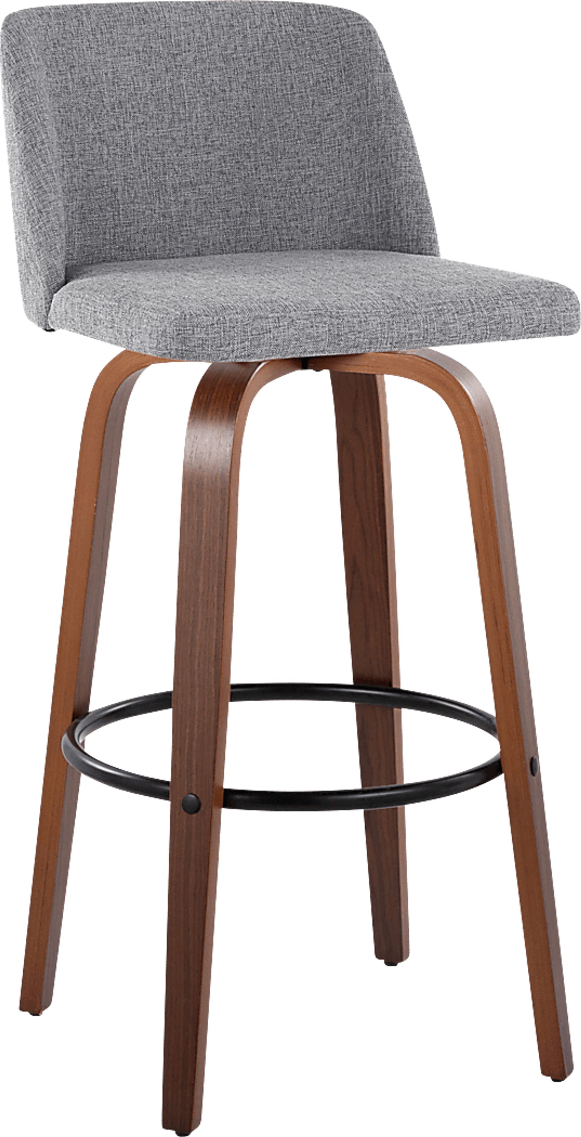 Wymering V Gray Swivel Barstool, Set of 2 - Image 3