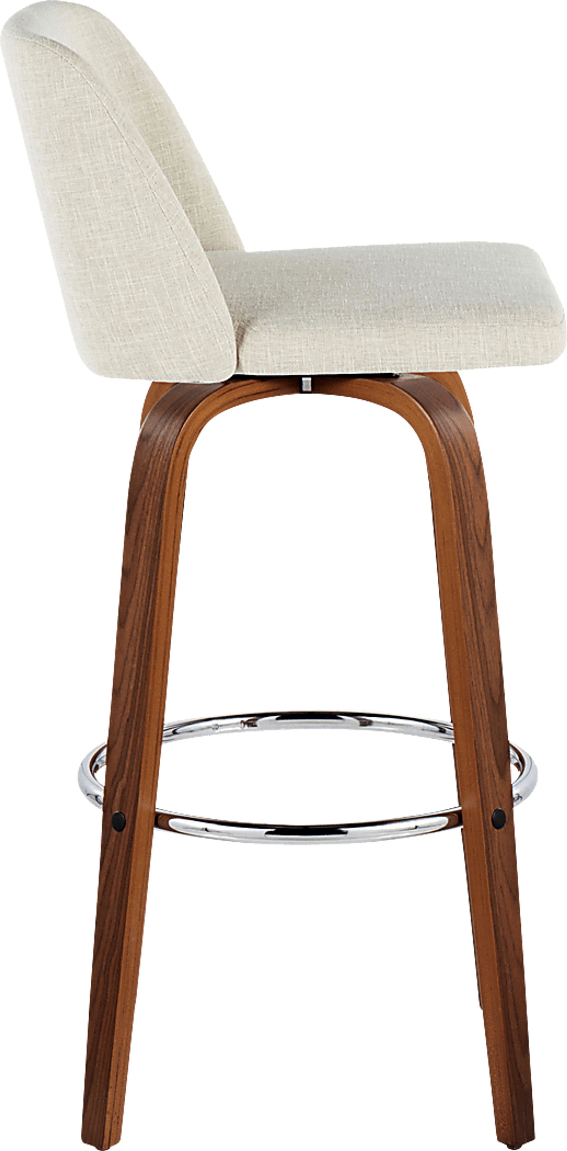 Wymering VI Beige Swivel Barstool, Set of 2 - Image 4