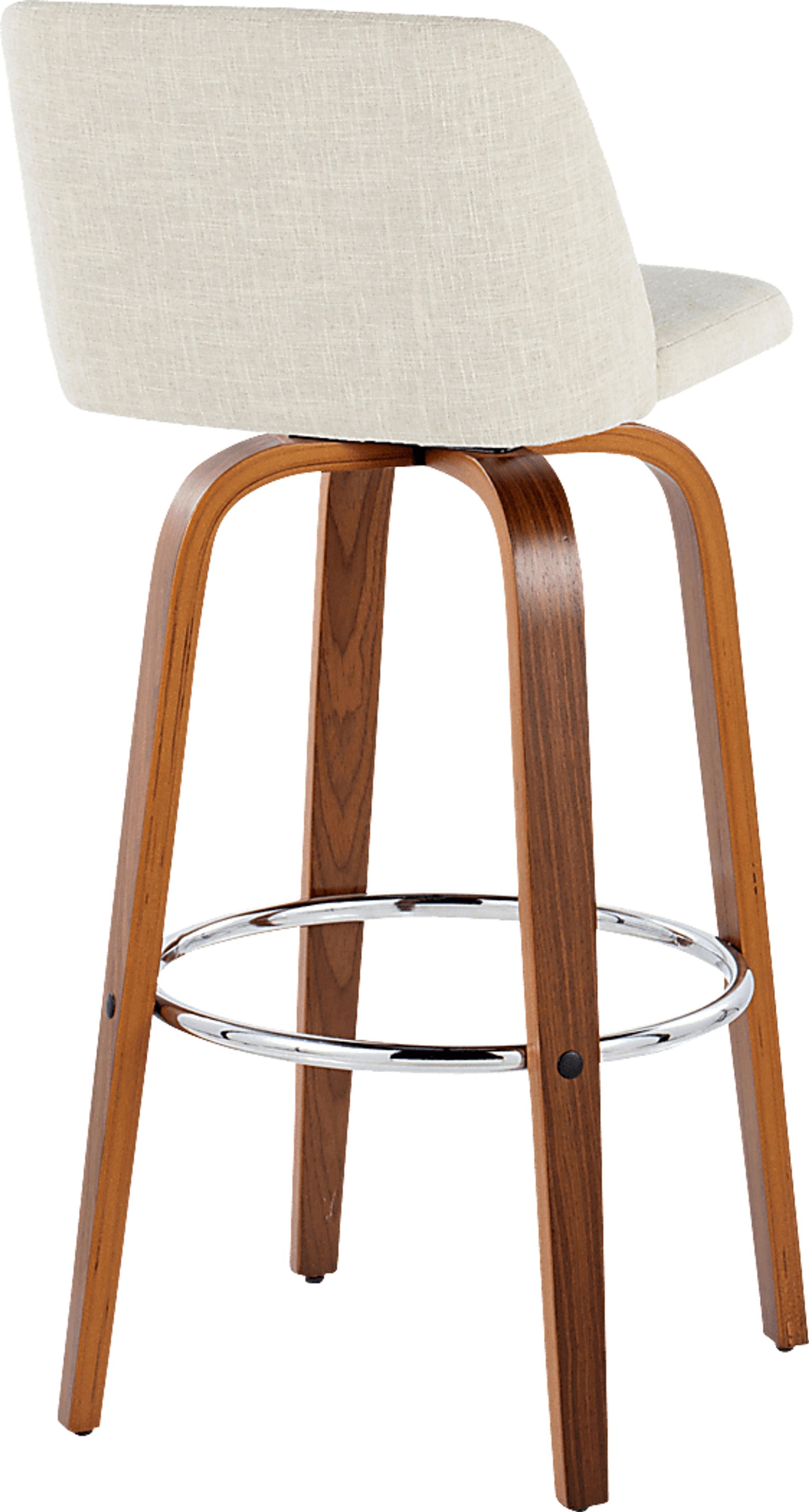 Wymering VI Beige Swivel Barstool, Set of 2 - Image 5
