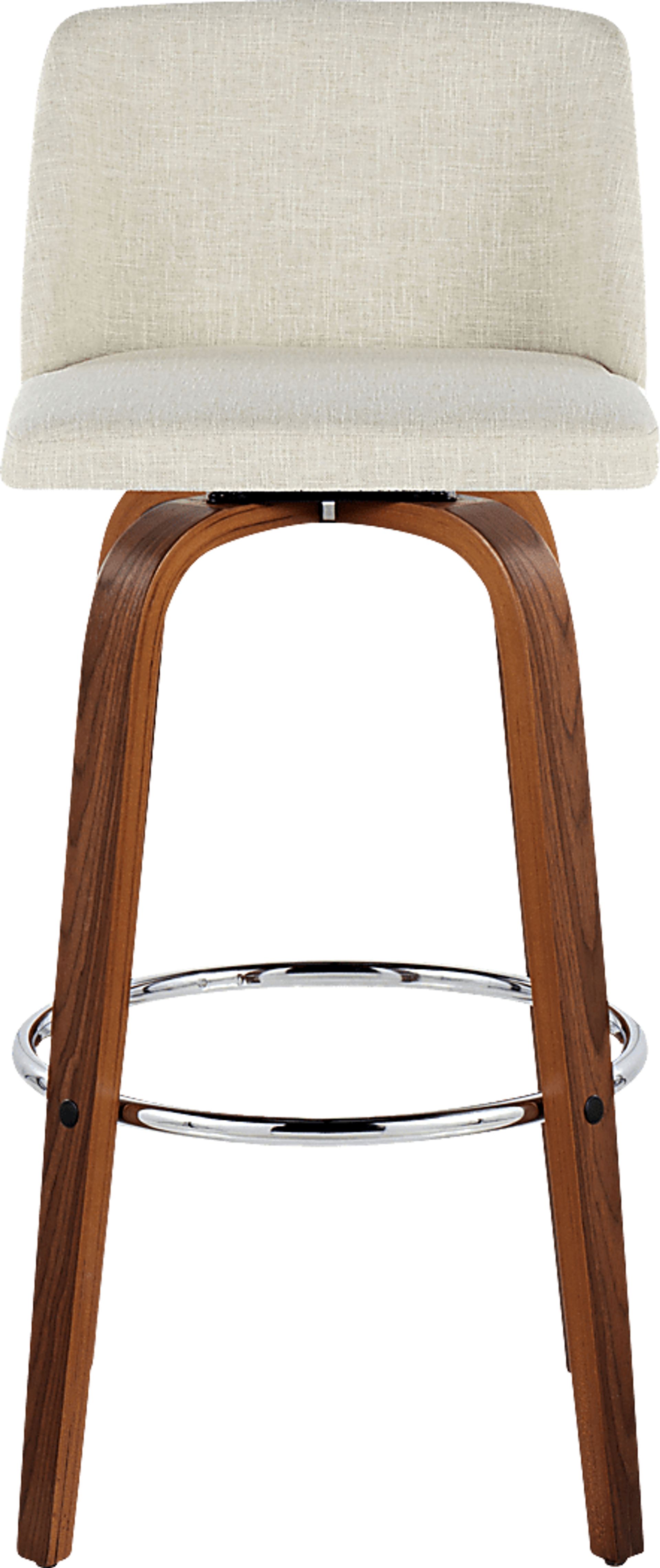 Wymering VI Beige Swivel Barstool, Set of 2 - Image 7