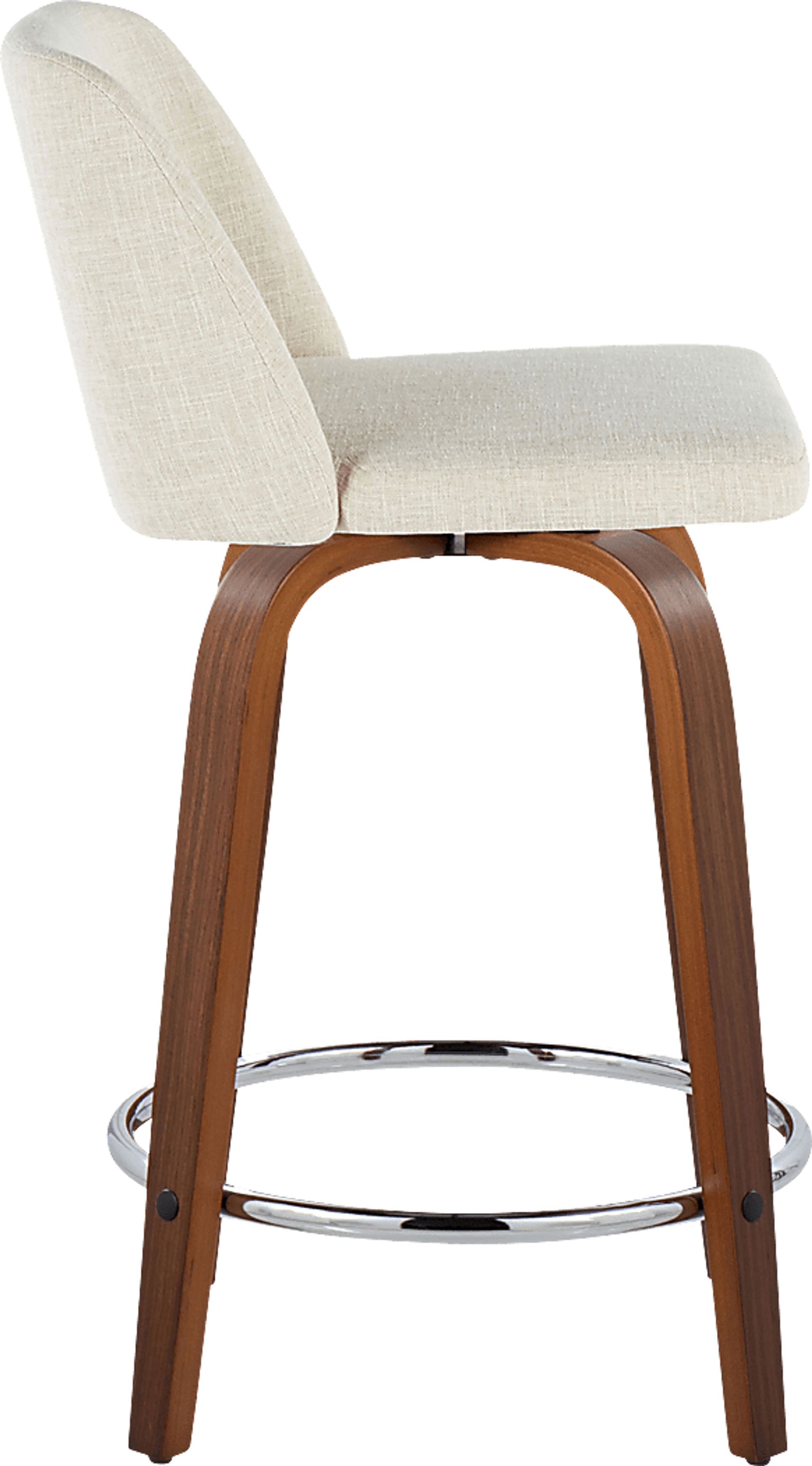 Wymering VI Beige Swivel Counter Height Stool, Set of 2 - Image 4