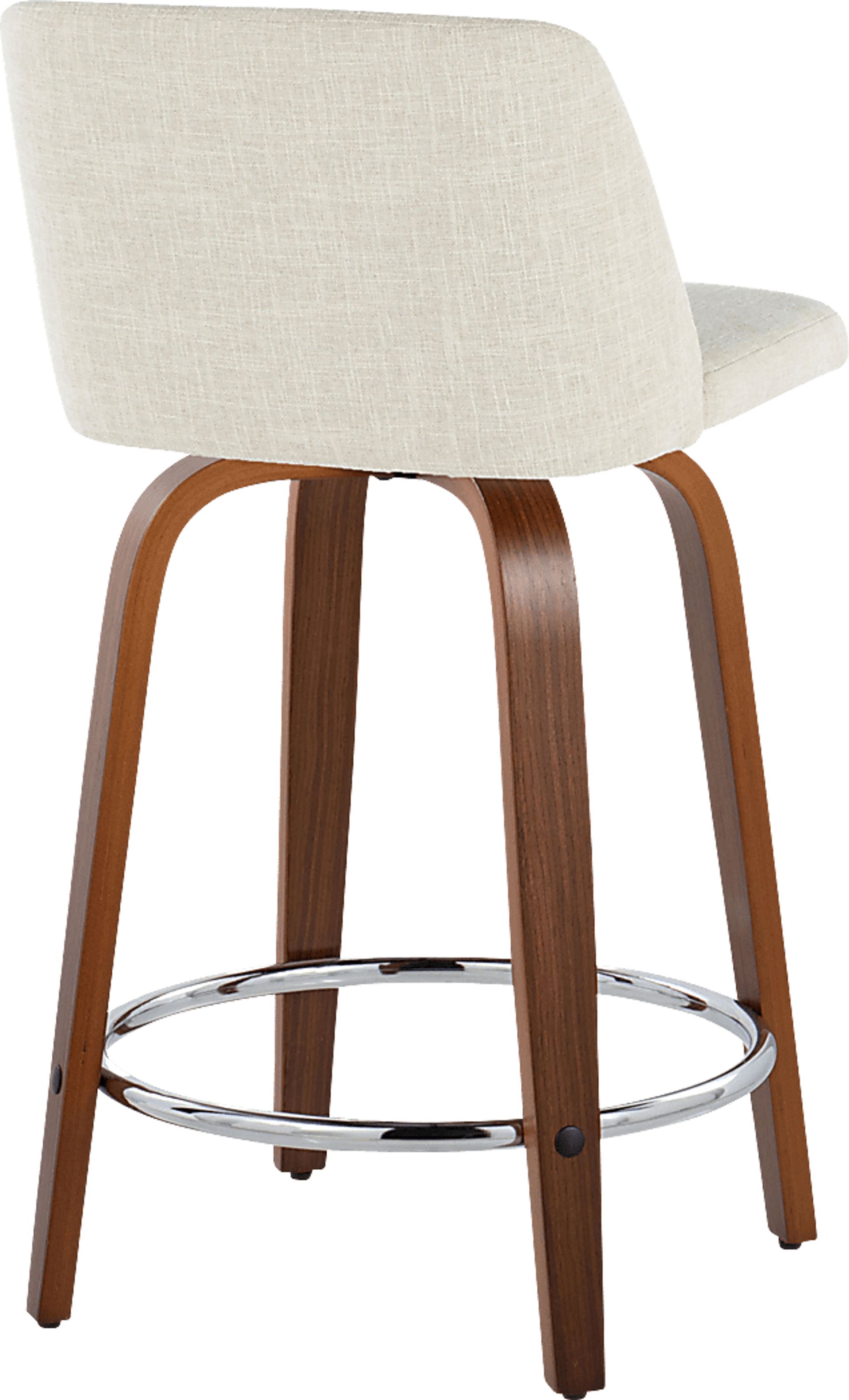 Wymering VI Beige Swivel Counter Height Stool, Set of 2 - Image 5