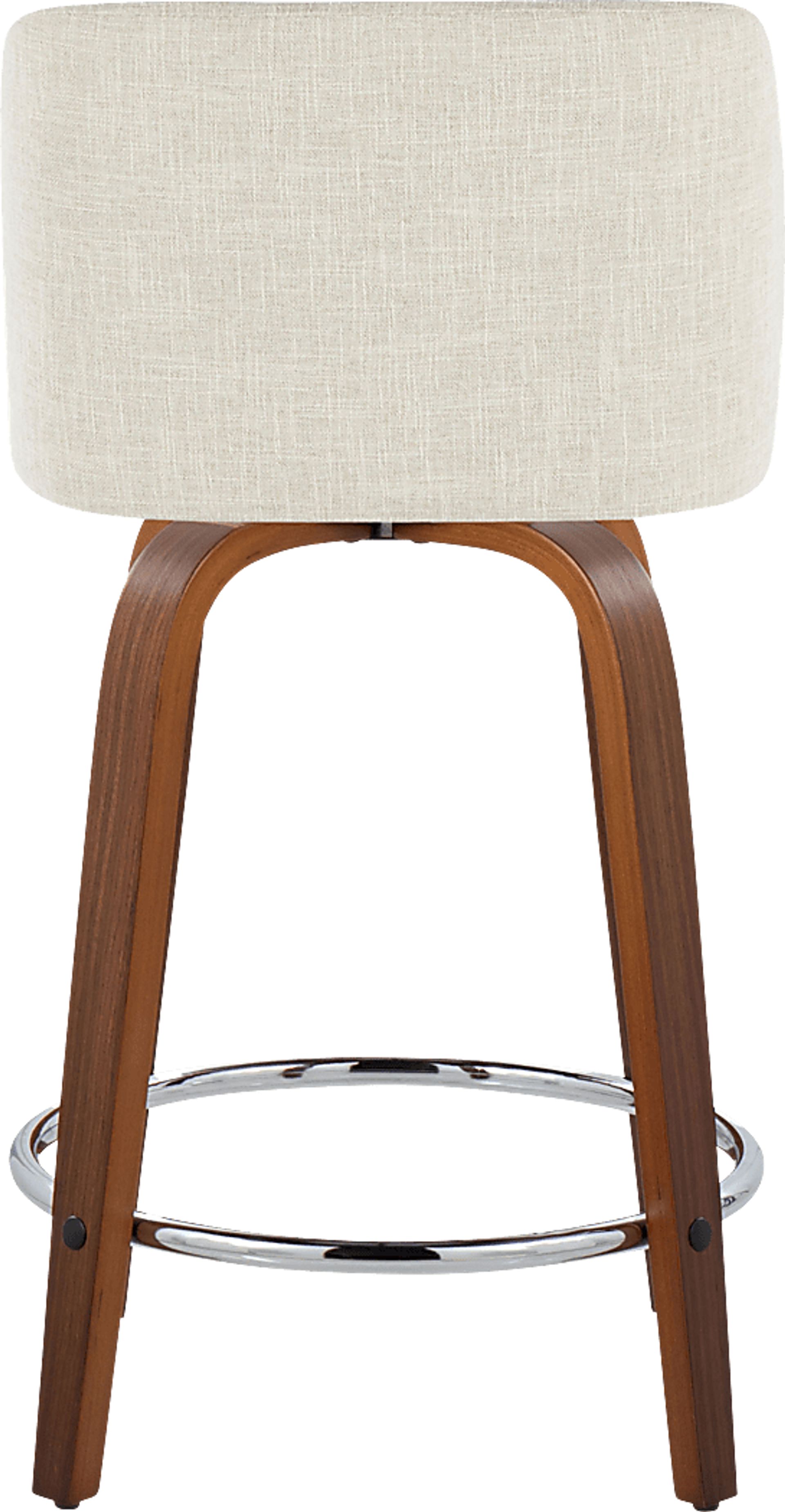 Wymering VI Beige Swivel Counter Height Stool, Set of 2 - Image 6