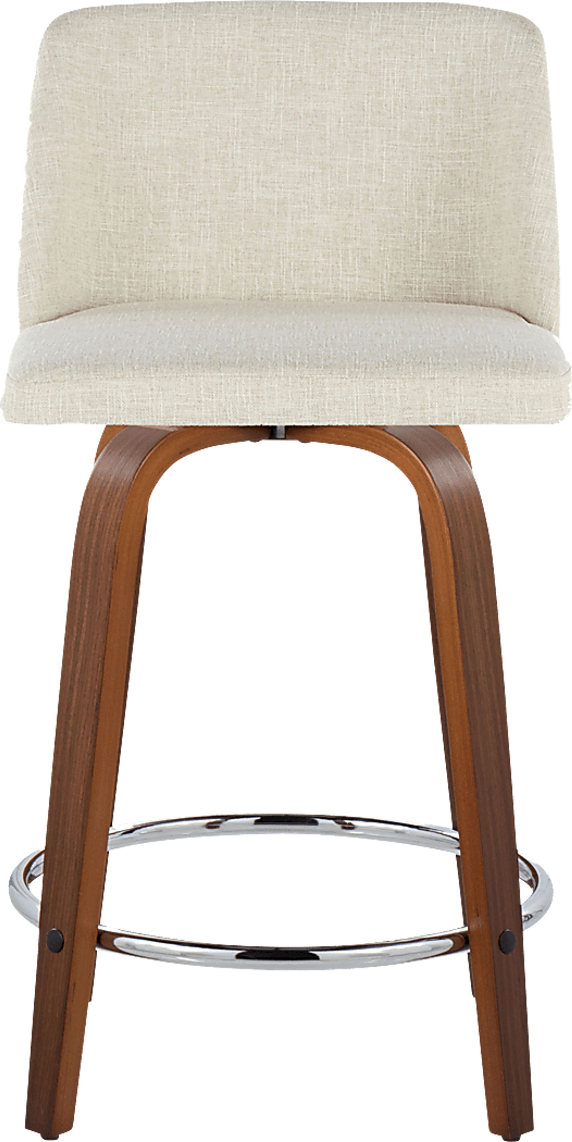 Wymering VI Beige Swivel Counter Height Stool, Set of 2 - Image 7