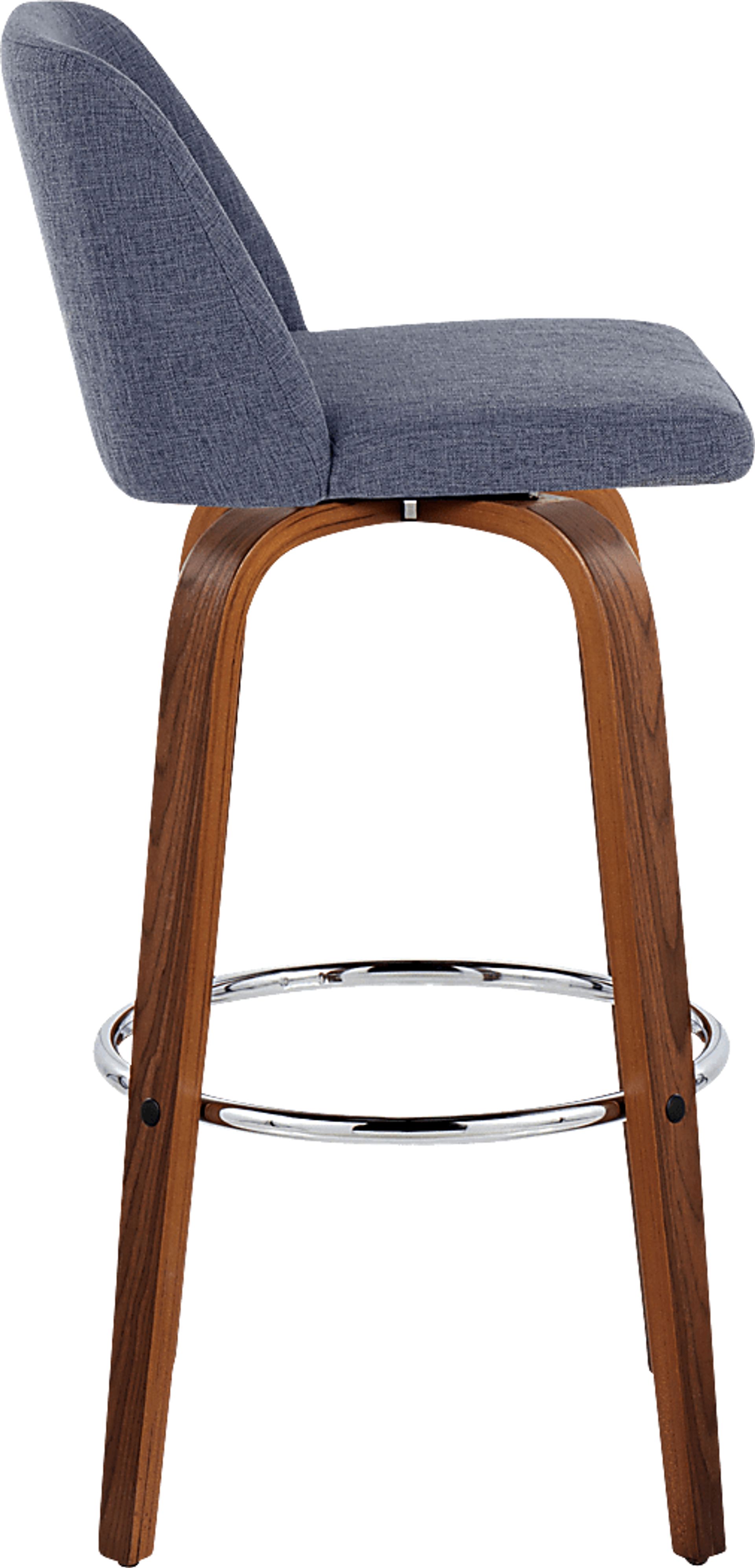 Wymering VI Blue Swivel Barstool, Set of 2 - Image 4