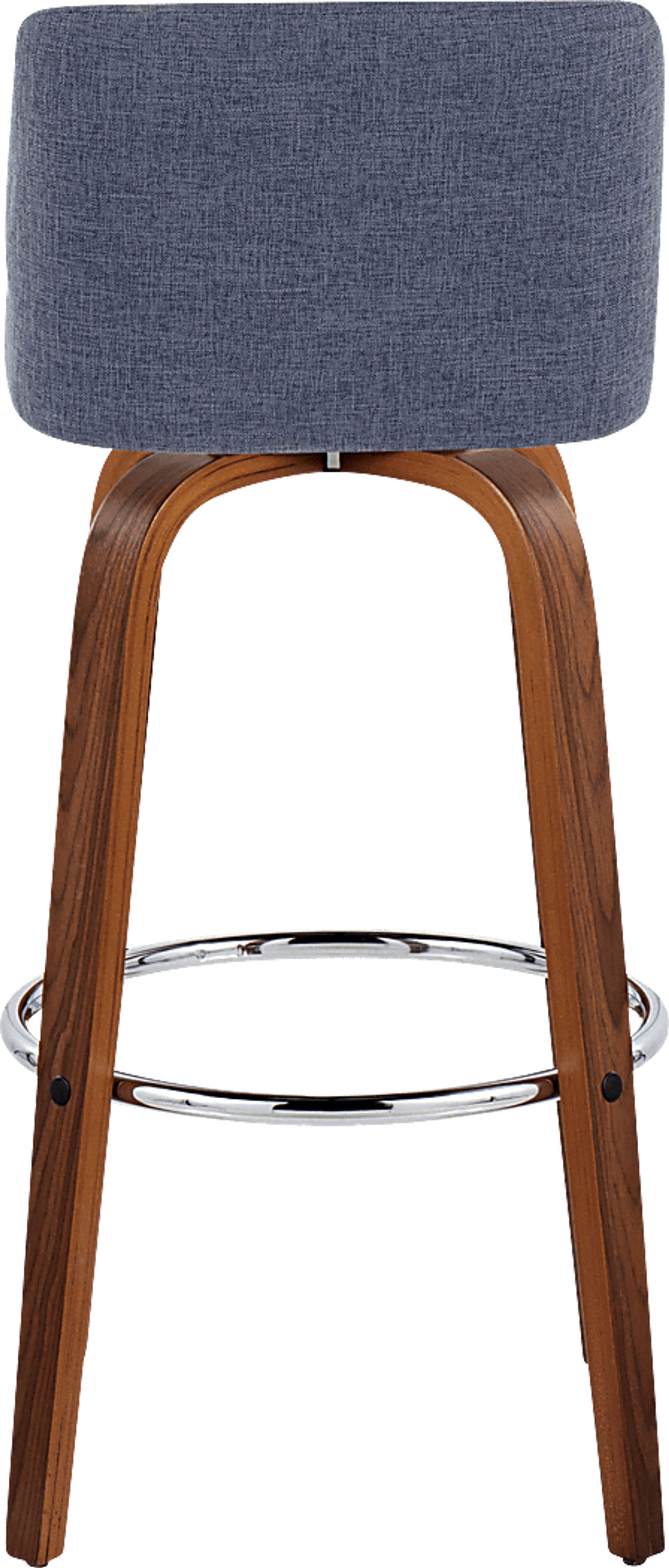 Wymering VI Blue Swivel Barstool, Set of 2 - Image 6