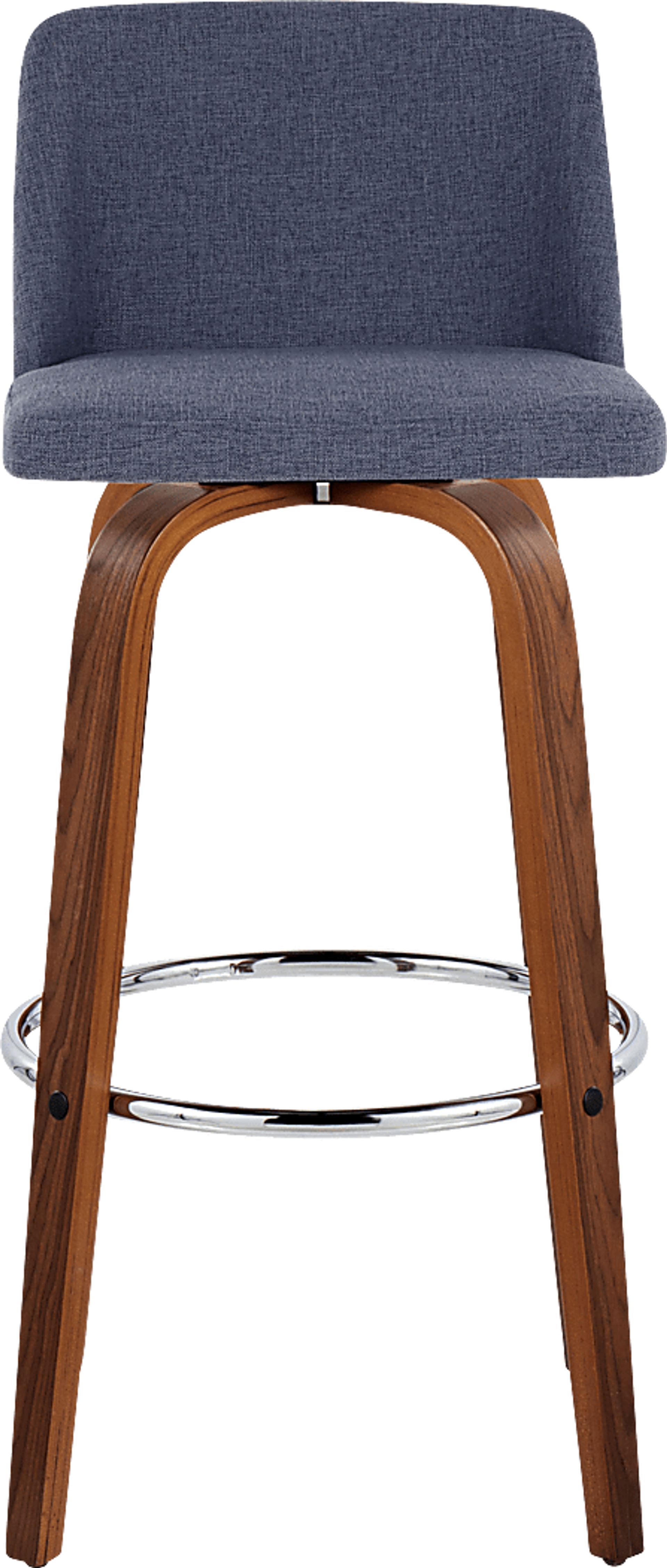 Wymering VI Blue Swivel Barstool, Set of 2 - Image 7