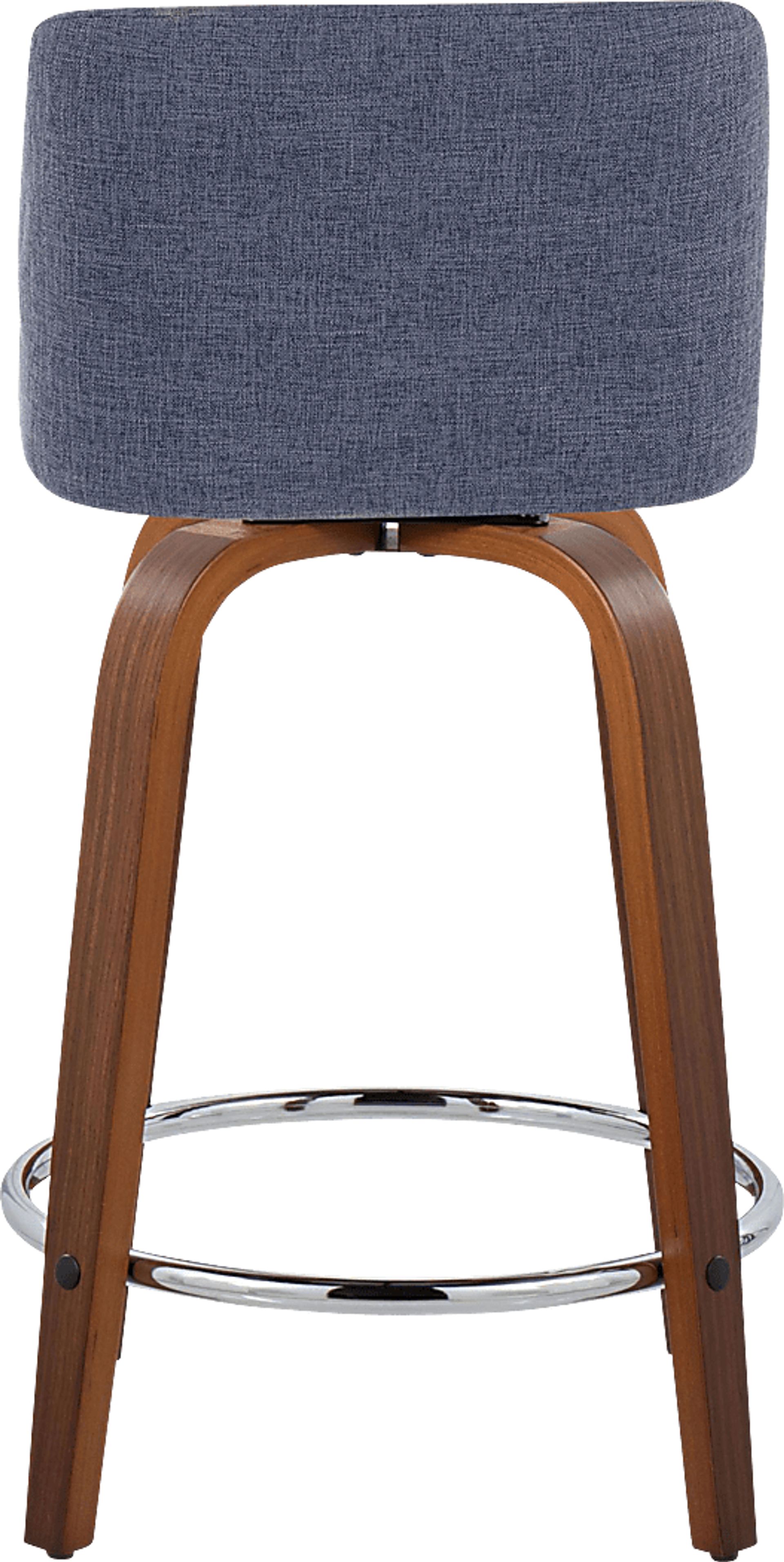 Wymering VI Blue Swivel Counter Height Stool, Set of 2 - Image 6