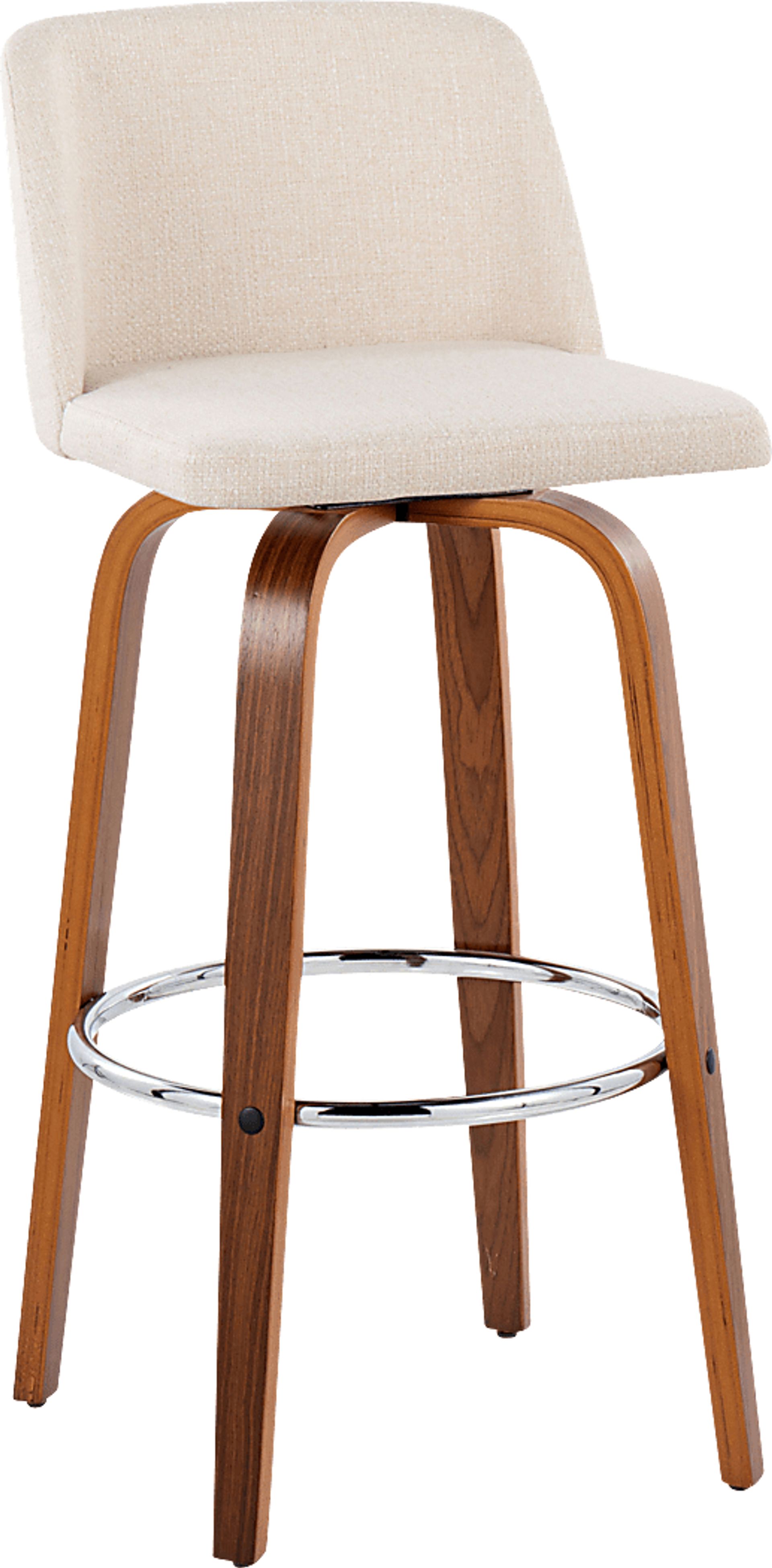 Wymering VI Cream Swivel Barstool, Set of 2 - Image 3