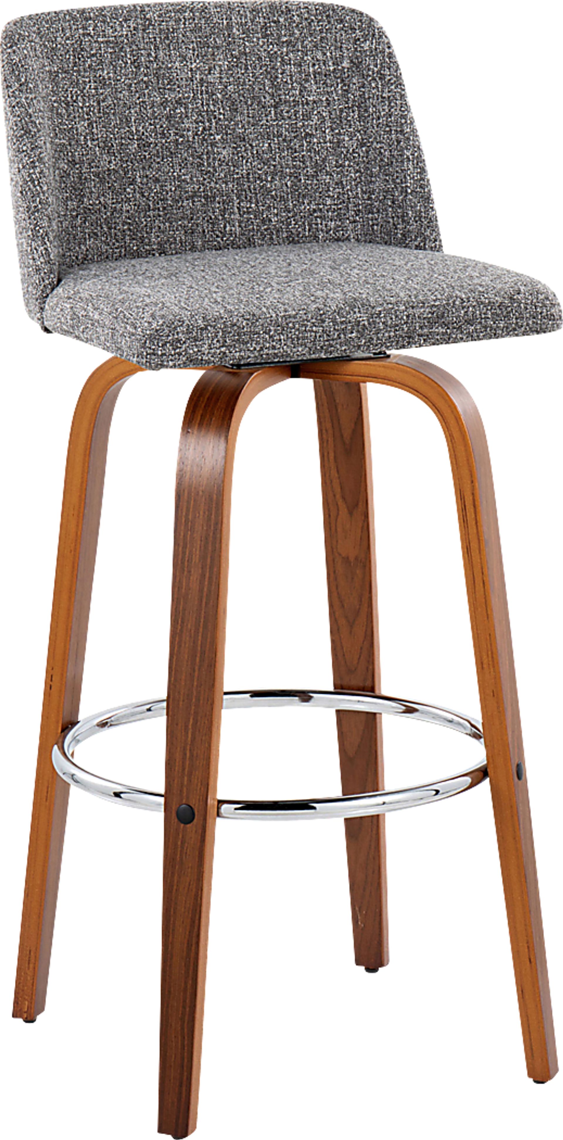 Wymering VI Gray Swivel Barstool, Set of 2 - Image 3