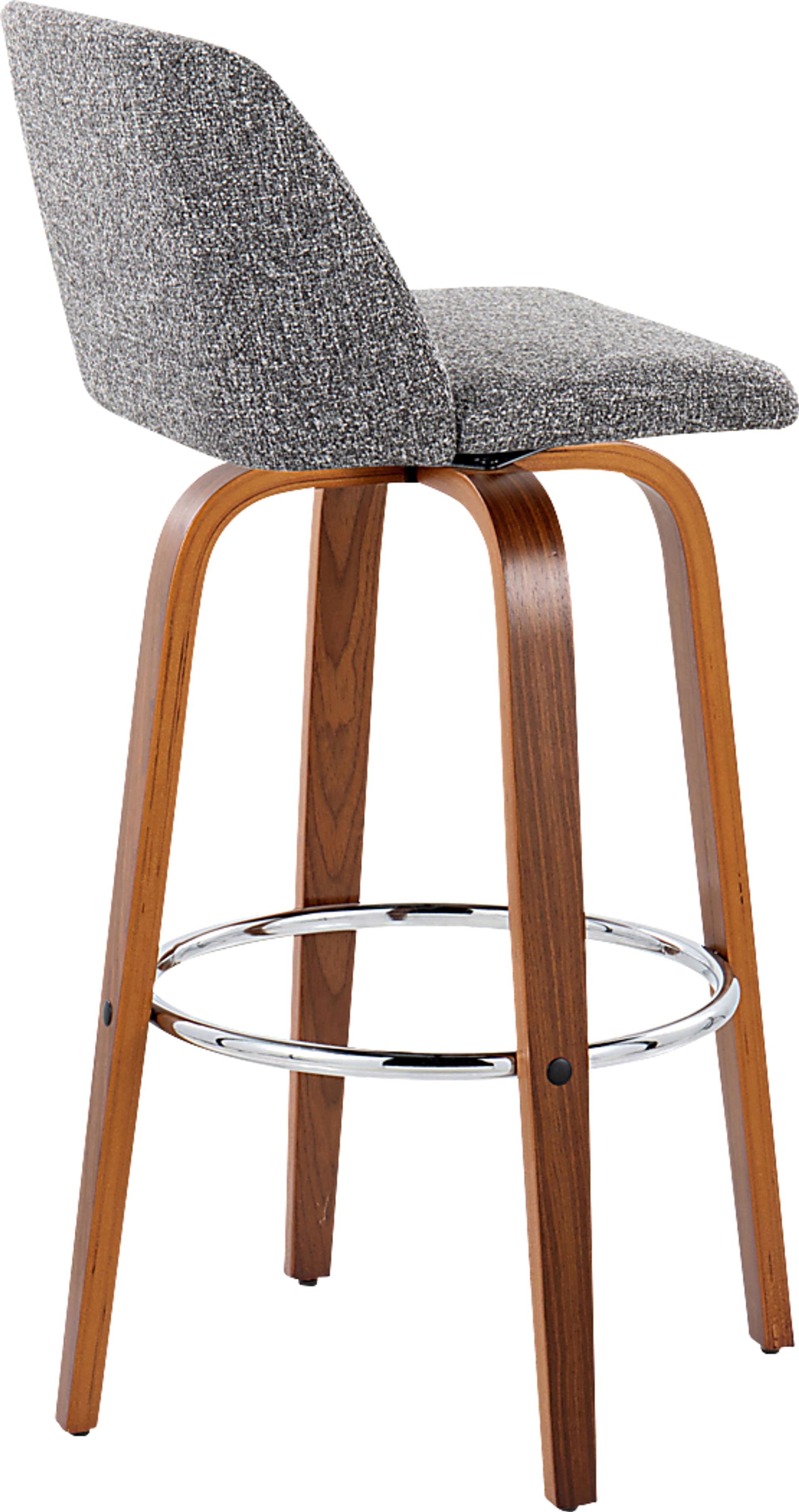 Wymering VI Gray Swivel Barstool, Set of 2 - Image 5