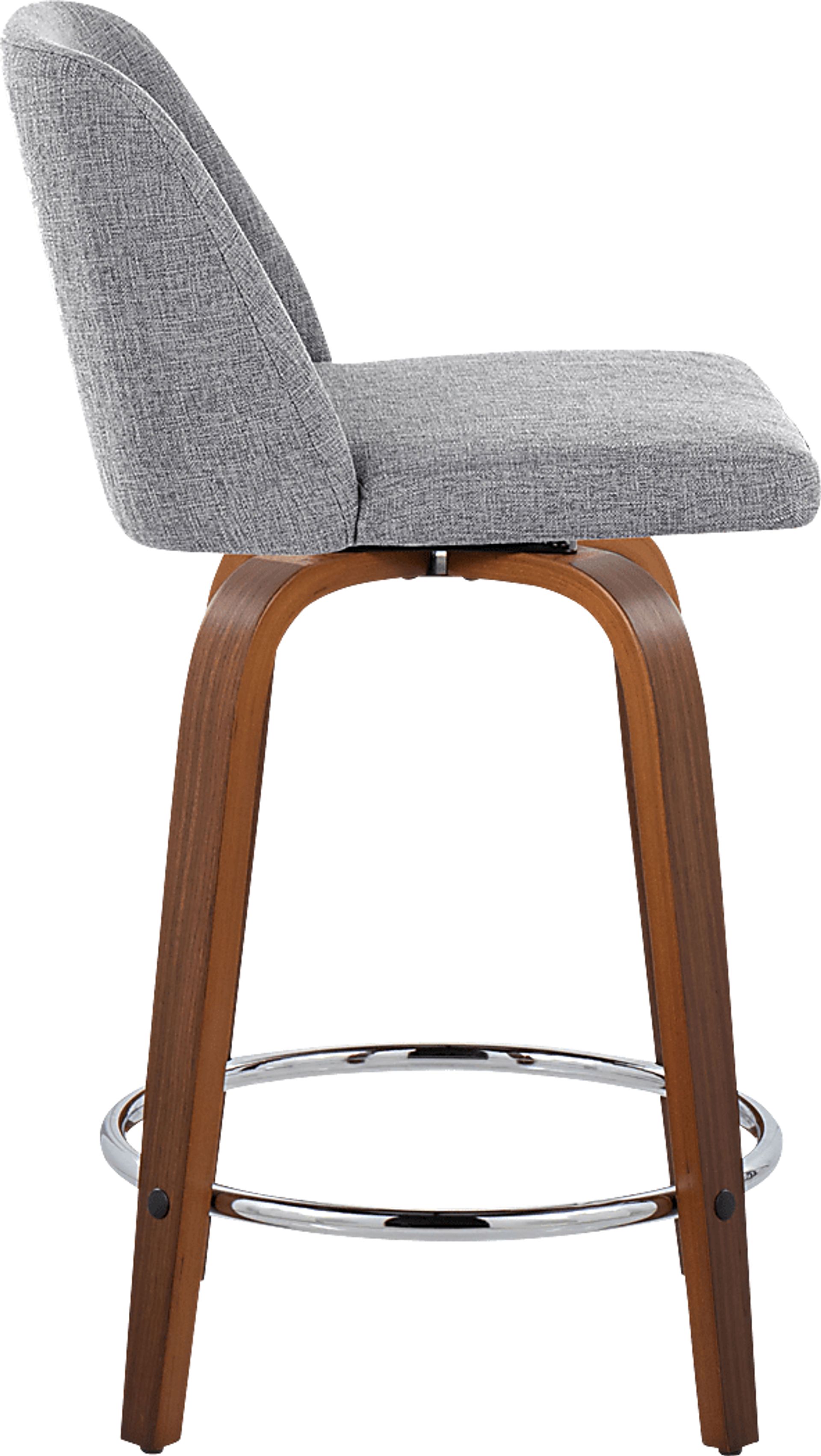 Wymering VI Gray Swivel Counter Height Stool, Set of 2 - Image 4