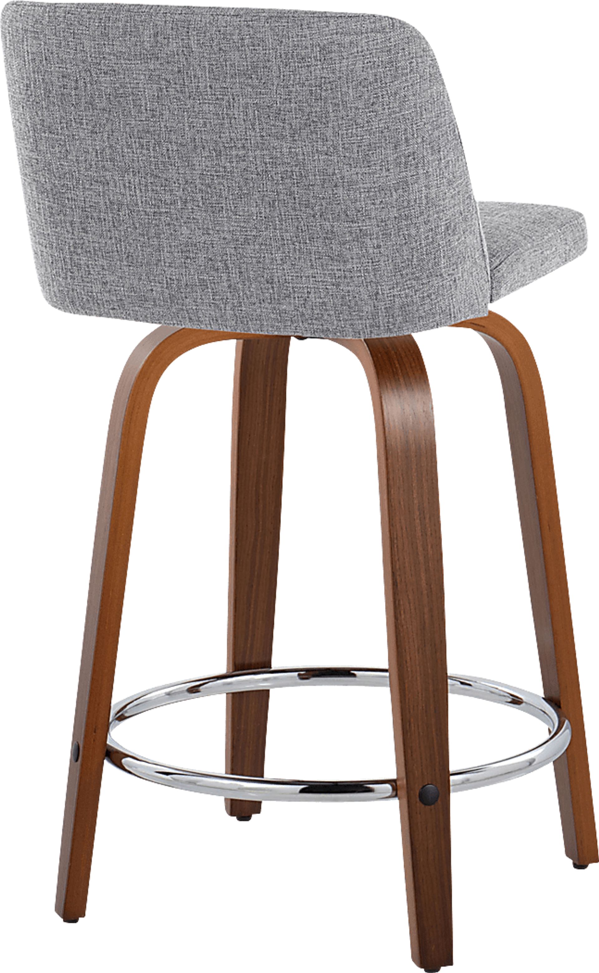 Wymering VI Gray Swivel Counter Height Stool, Set of 2 - Image 5
