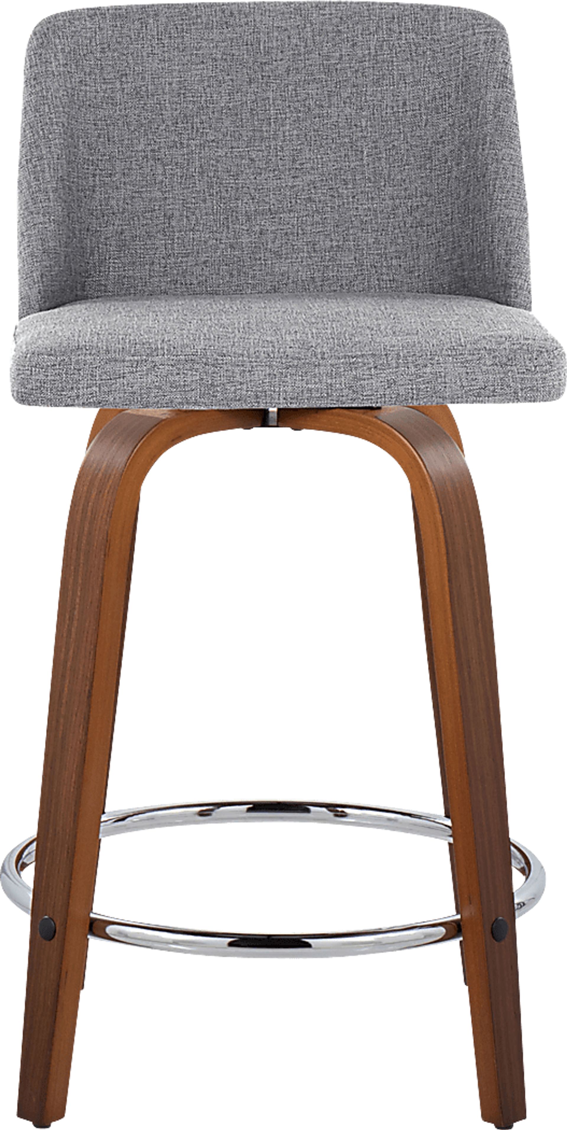 Wymering VI Gray Swivel Counter Height Stool, Set of 2 - Image 7