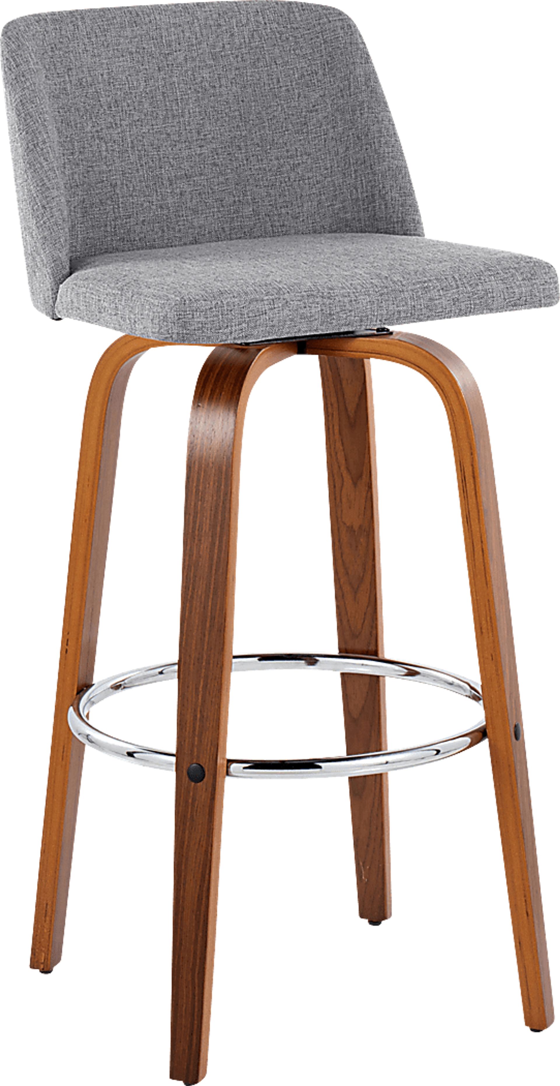 Wymering VI Light Gray Swivel Barstool, Set of 2 - Image 3