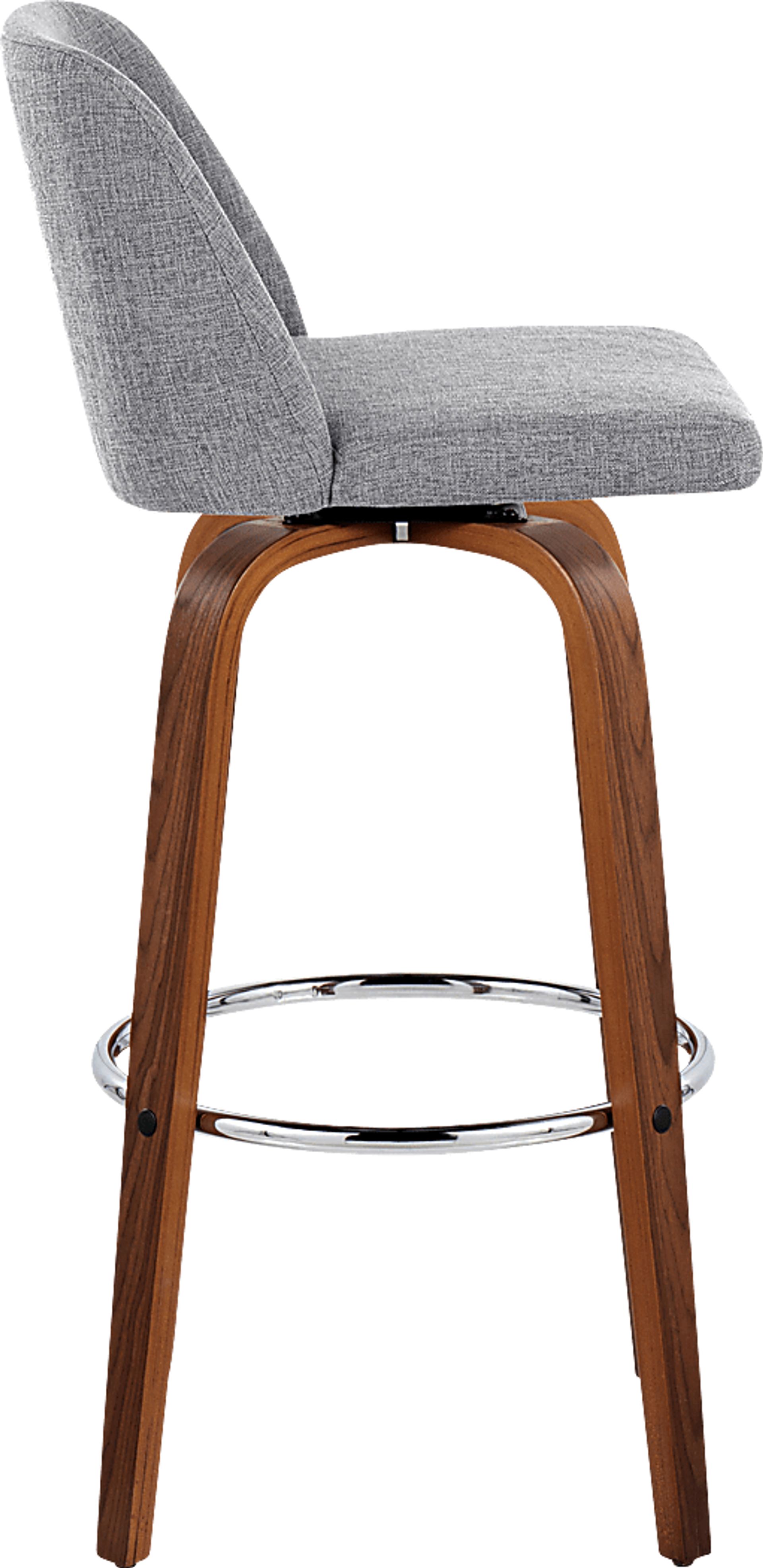 Wymering VI Light Gray Swivel Barstool, Set of 2 - Image 4
