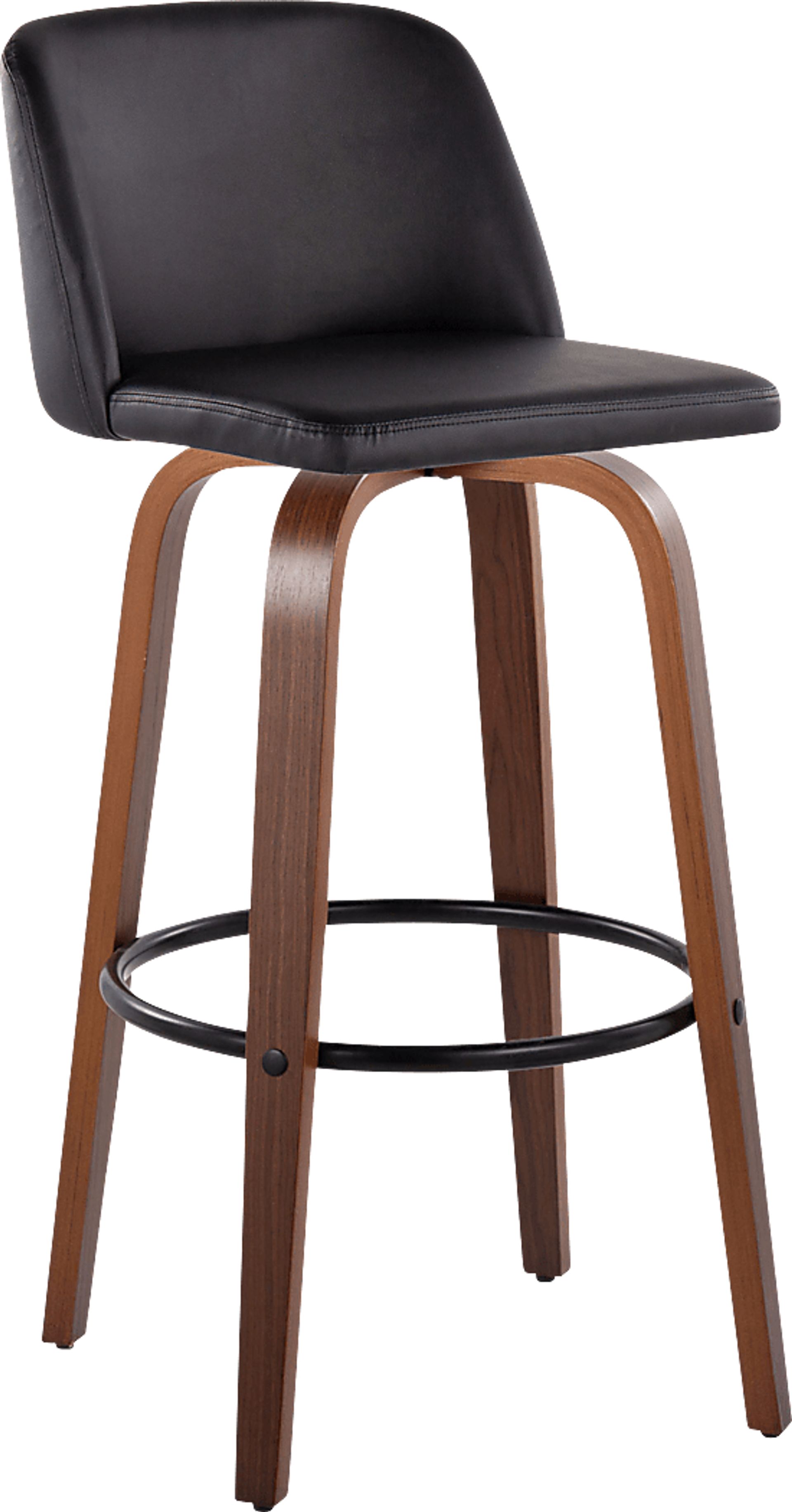 Wymering VII Black Swivel Barstool, Set of 2 - Image 3