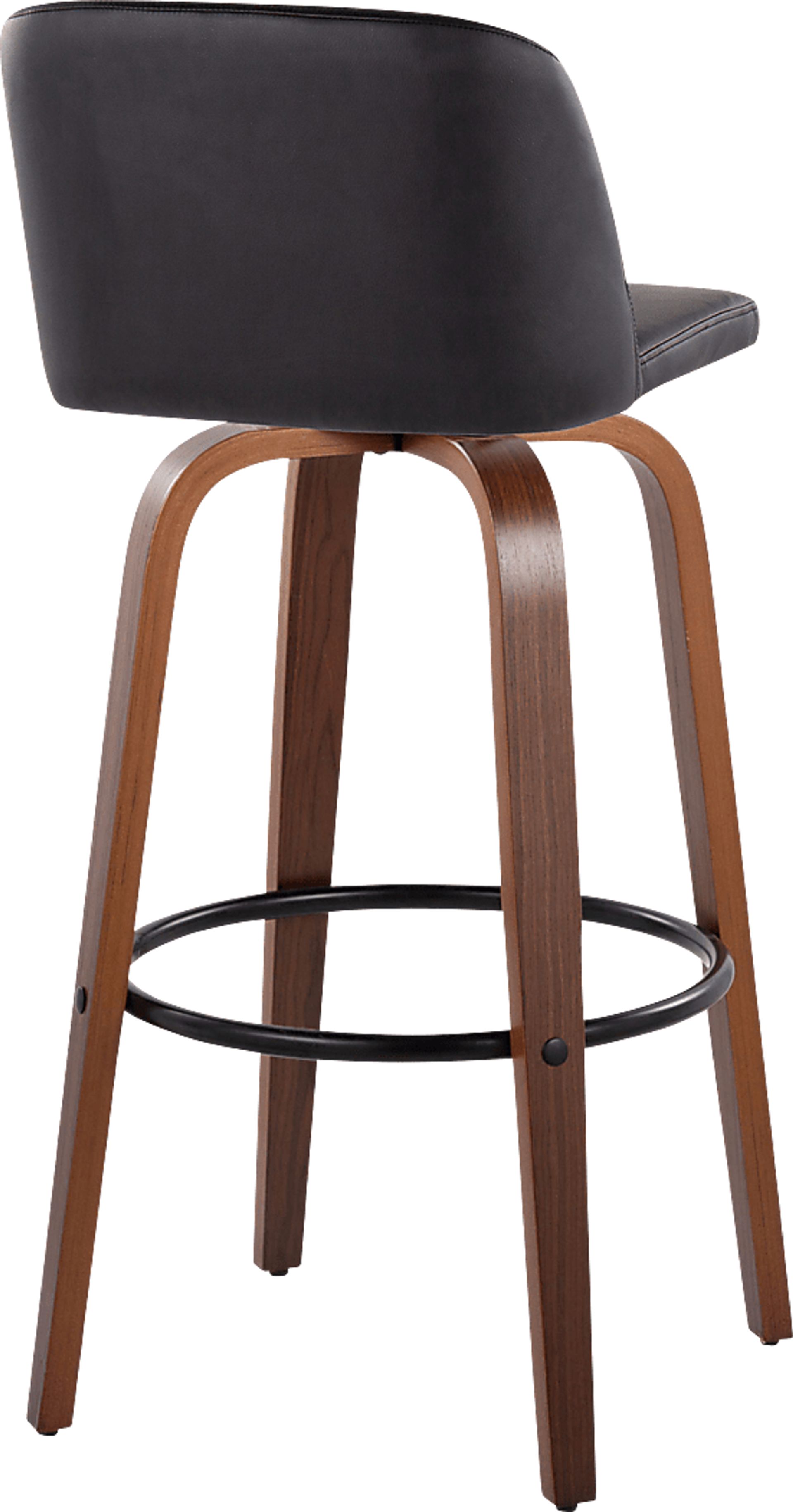 Wymering VII Black Swivel Barstool, Set of 2 - Image 5