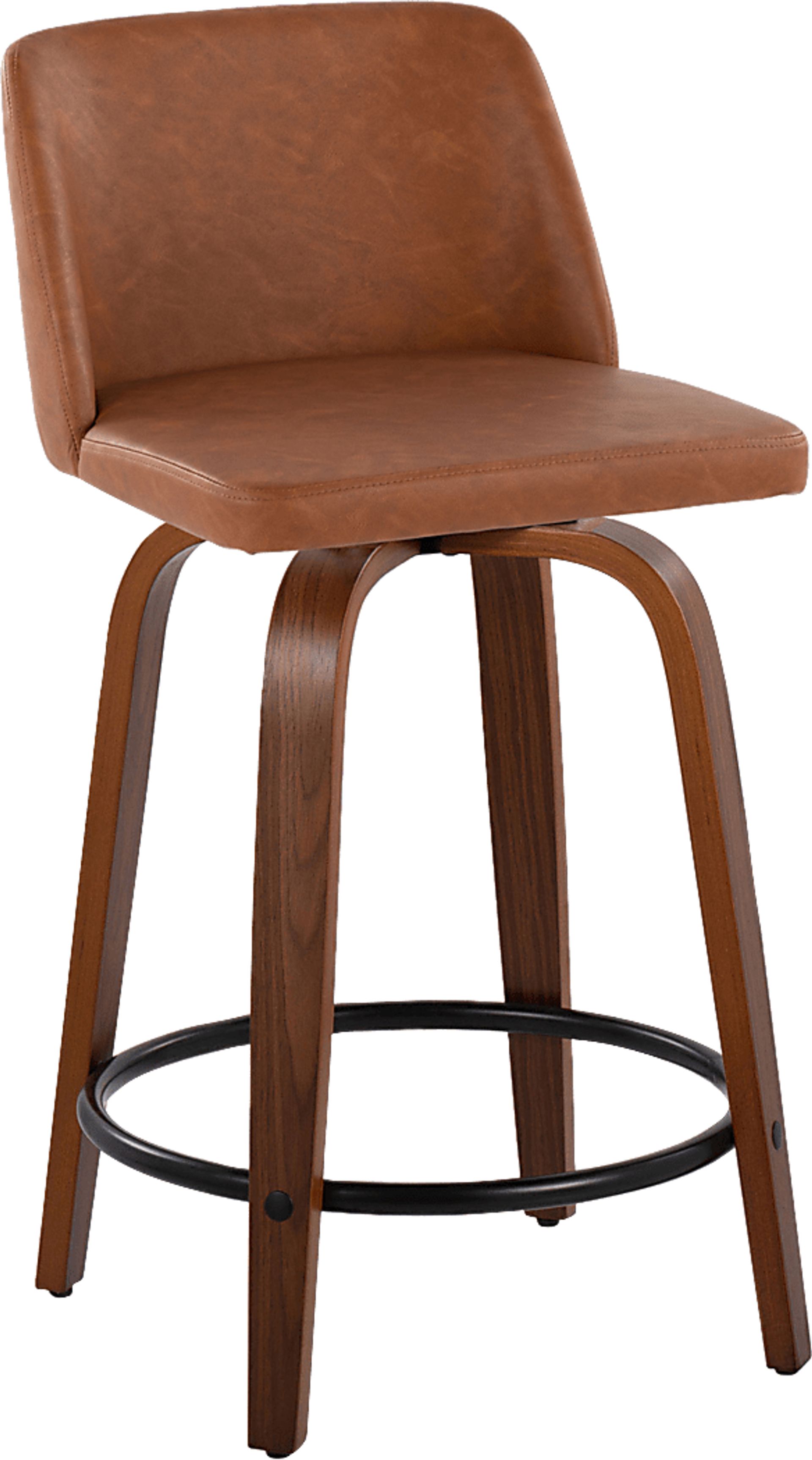 Wymering VII Camel Swivel Counter Height Stool, Set of 2 - Image 8
