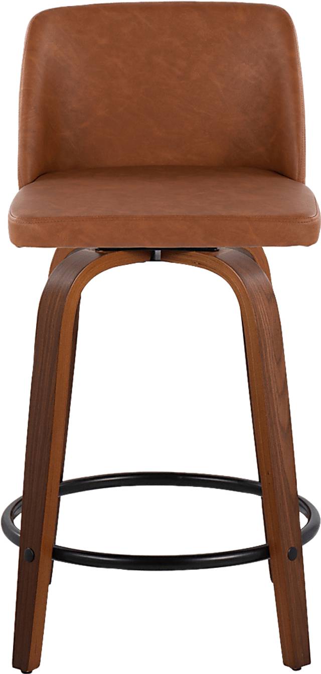 Wymering VII Camel Swivel Counter Height Stool, Set of 2 - Thumbnail - Image 10
