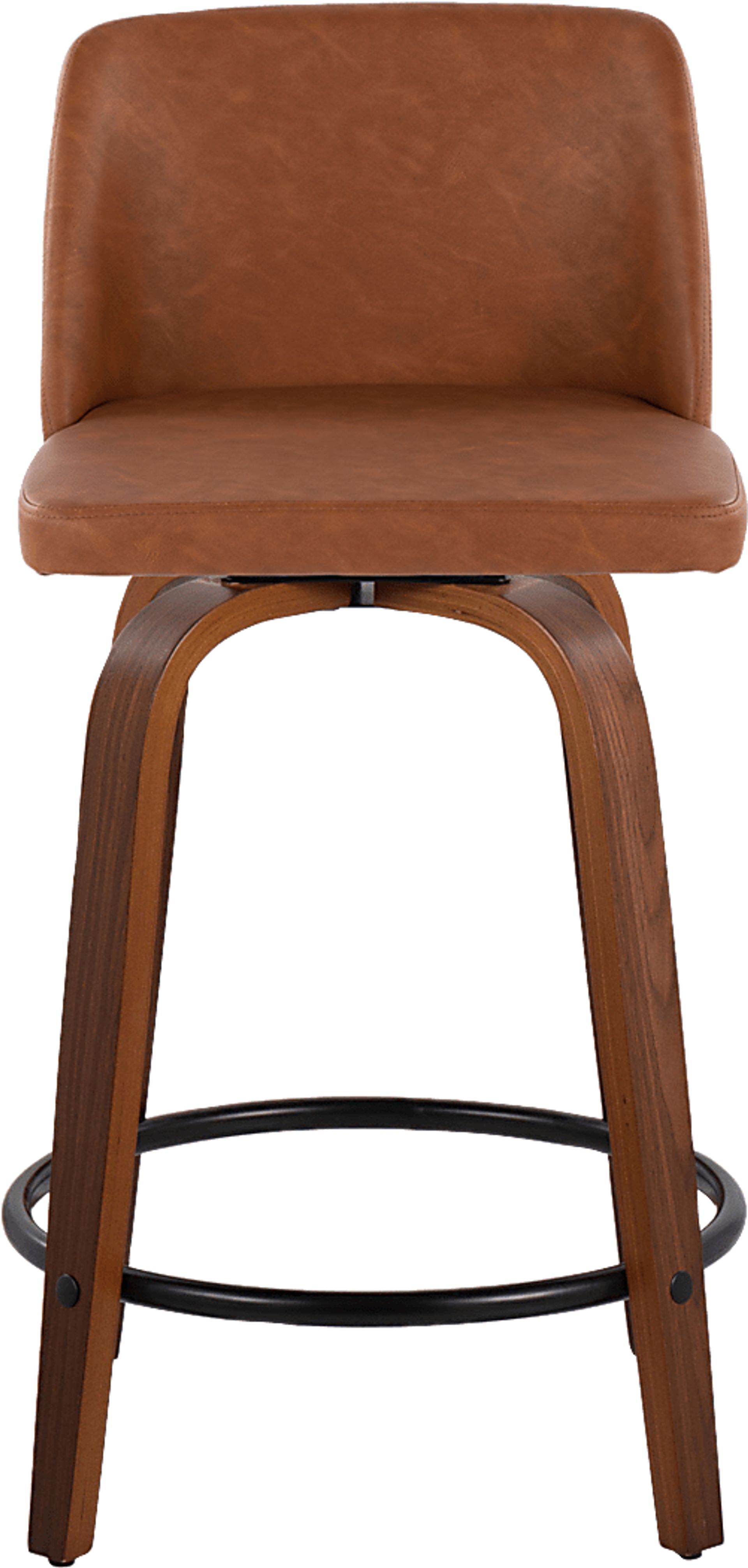 Wymering VII Camel Swivel Counter Height Stool, Set of 2 - Image 10
