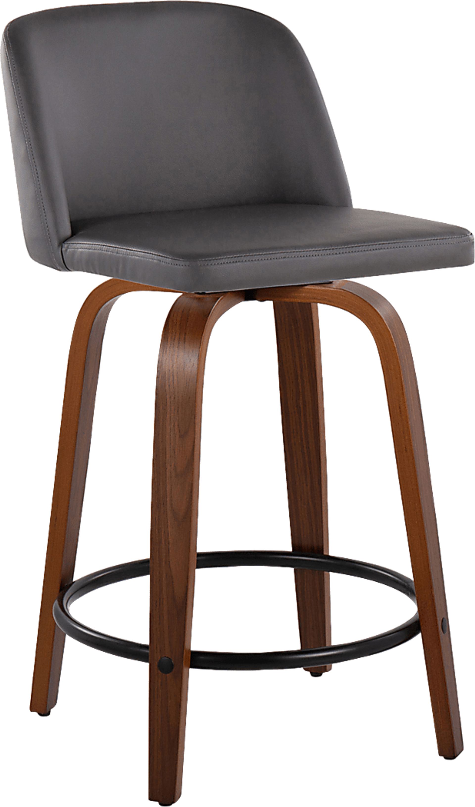 Wymering VII Gray Swivel Counter Height Stool, Set of 2 - Image 6