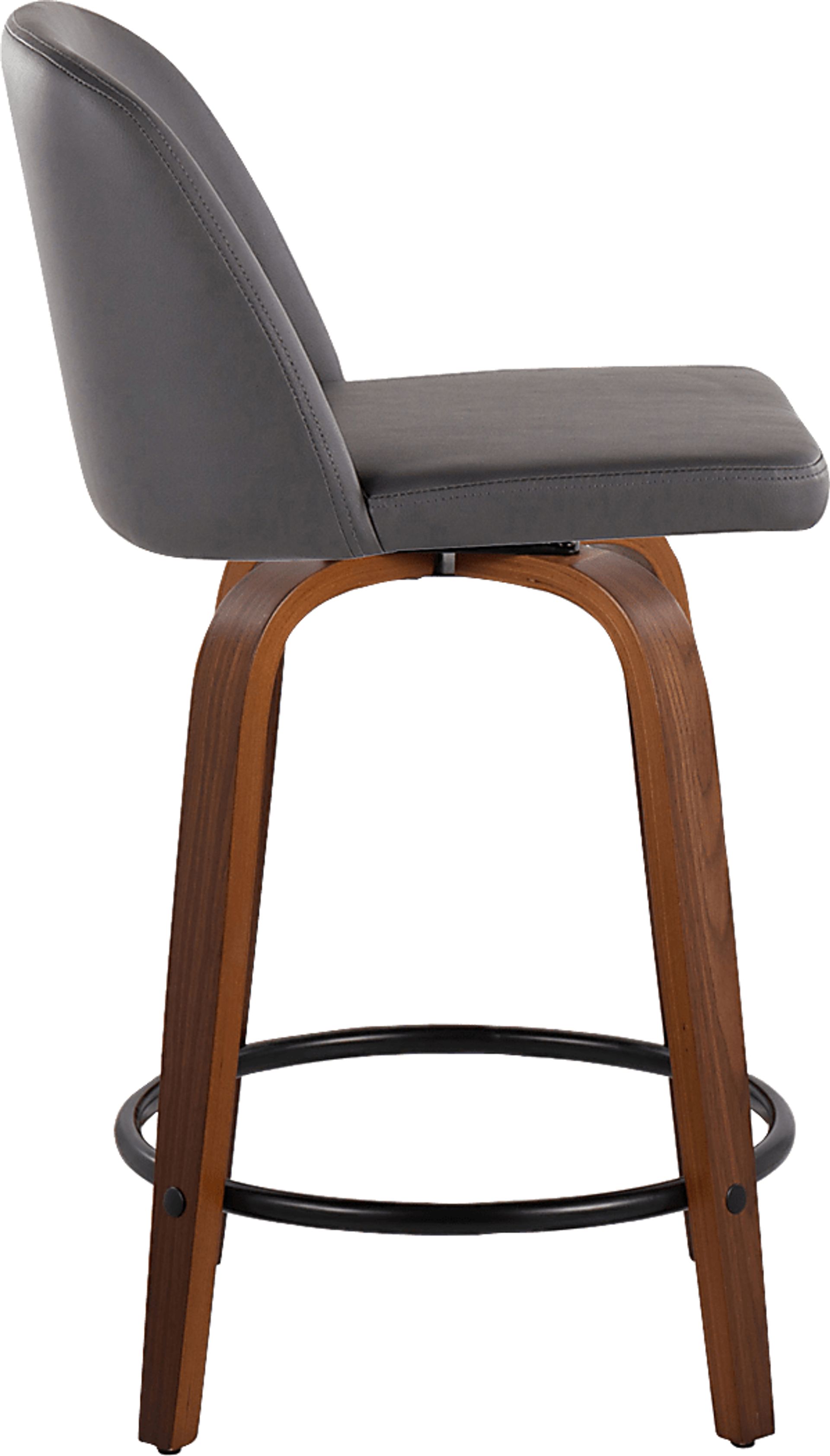 Wymering VII Gray Swivel Counter Height Stool, Set of 2 - Image 7