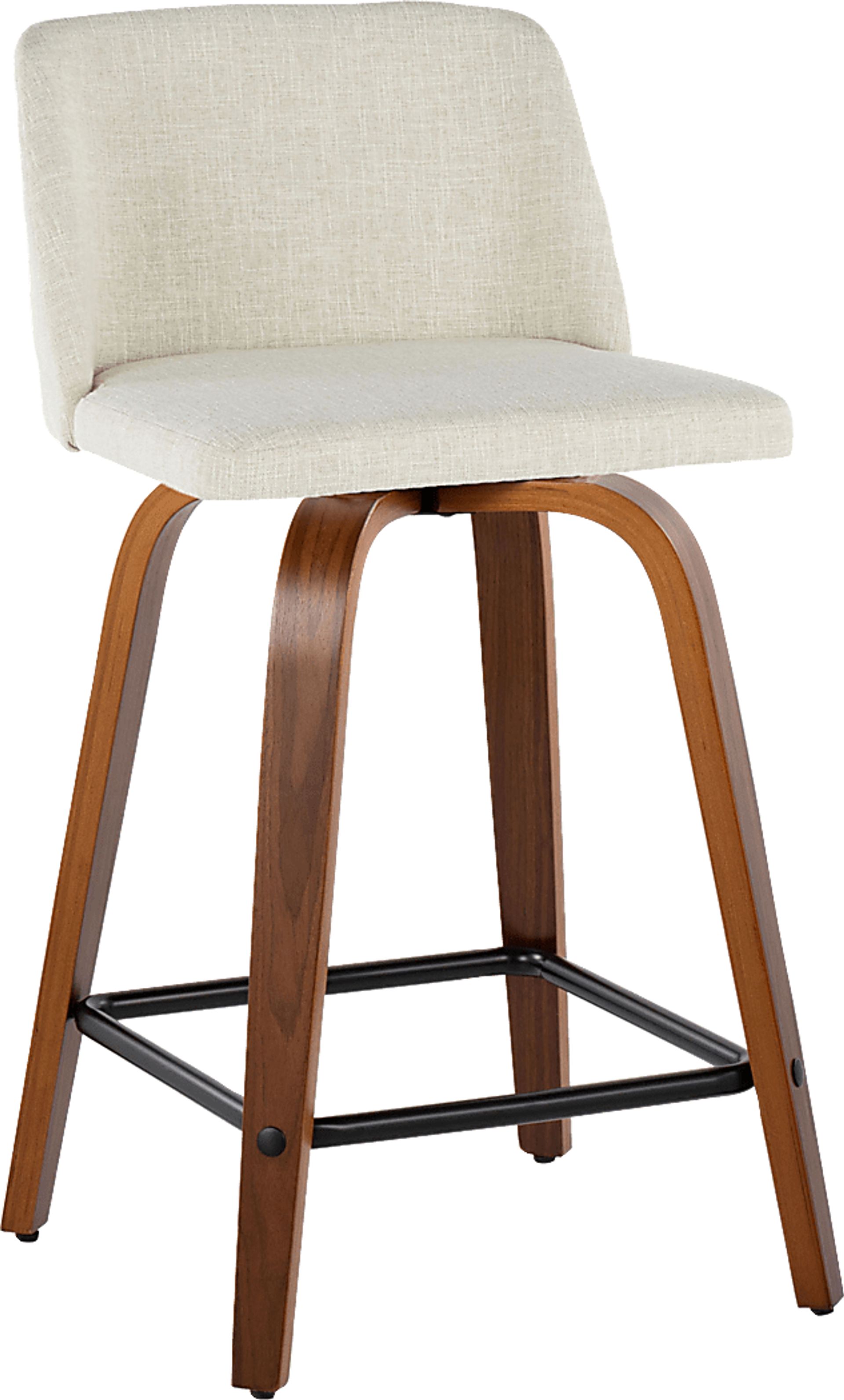 Wymering VIII Cream Swivel Counter Height Stool, Set of 2 - Image 6