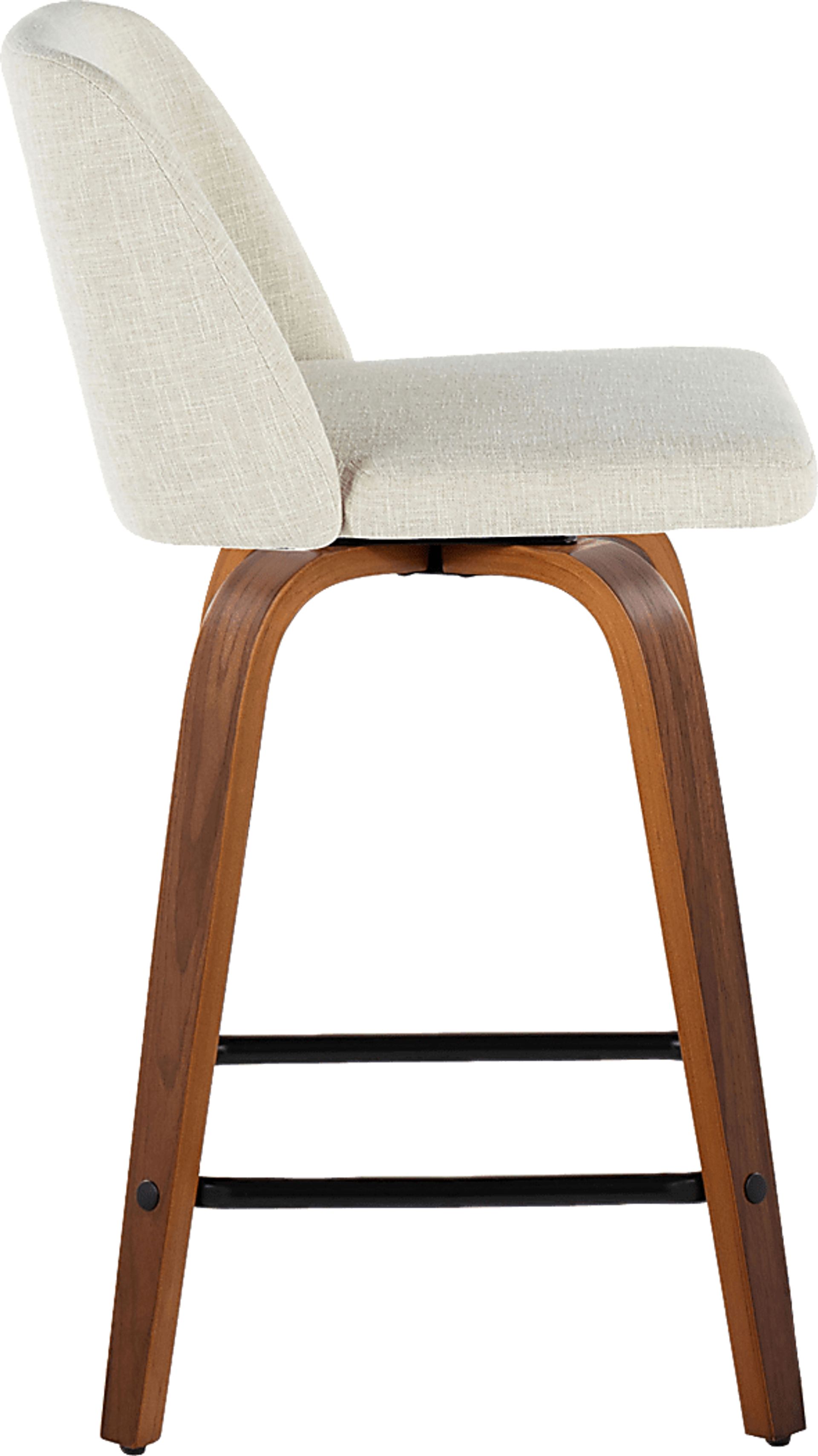 Wymering VIII Cream Swivel Counter Height Stool, Set of 2 - Image 7