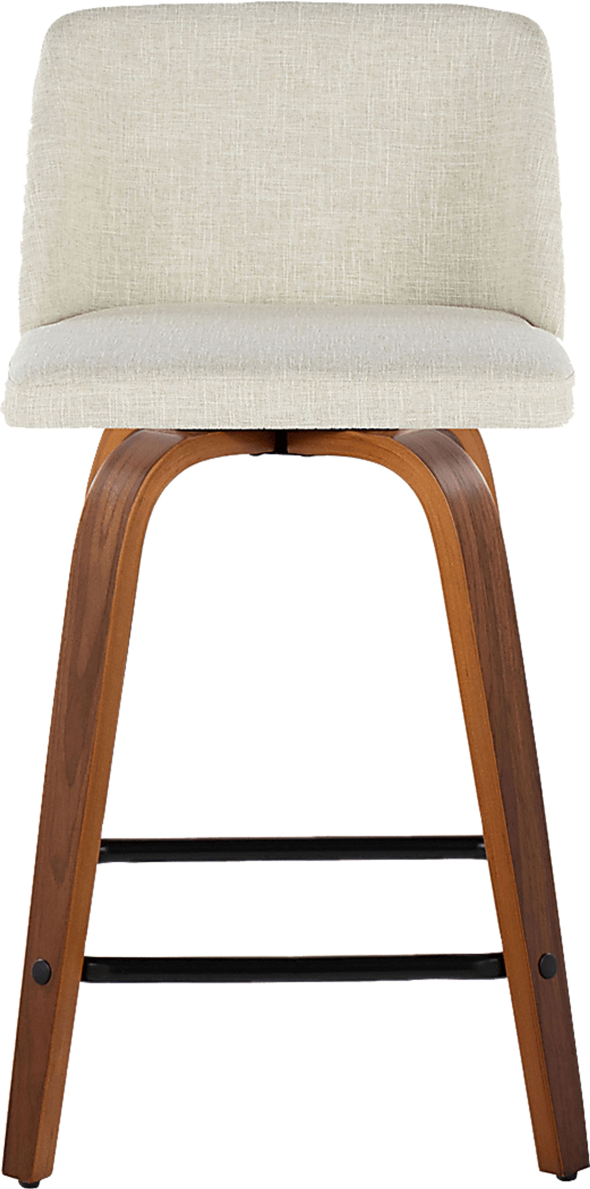 Wymering VIII Cream Swivel Counter Height Stool, Set of 2 - Image 10
